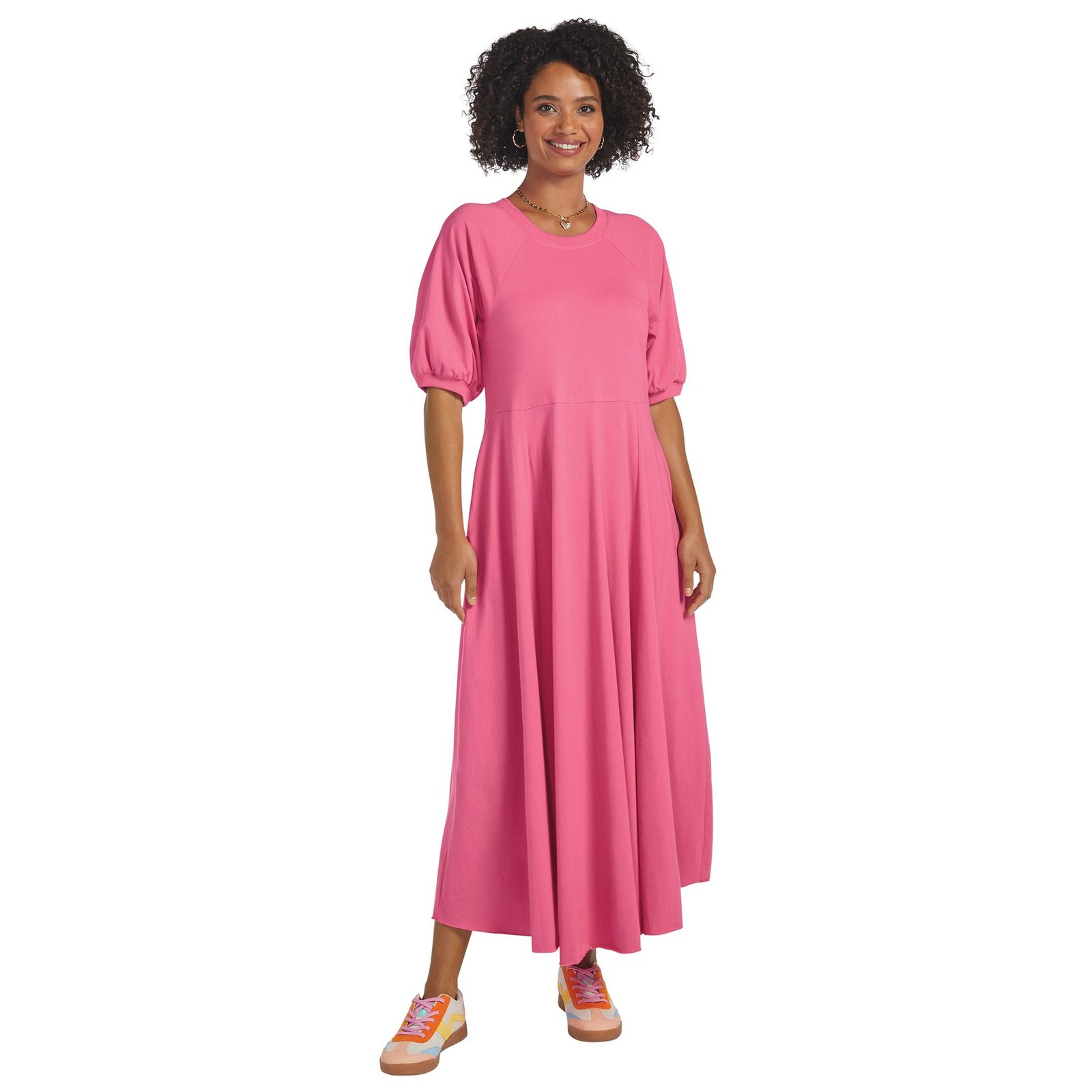Masseys Daily T-Shirt Maxi Dress Pink Dresses
