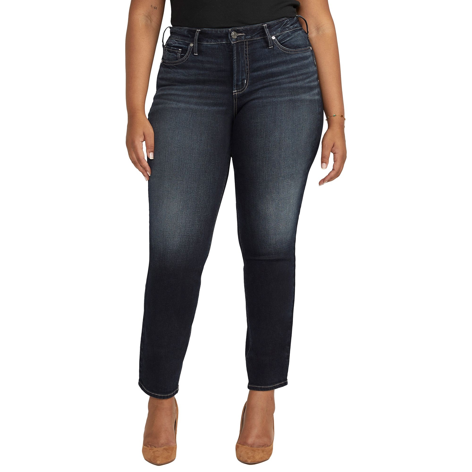 Silver Jean Women's Suki Straight Jean Blue Pants 27-31