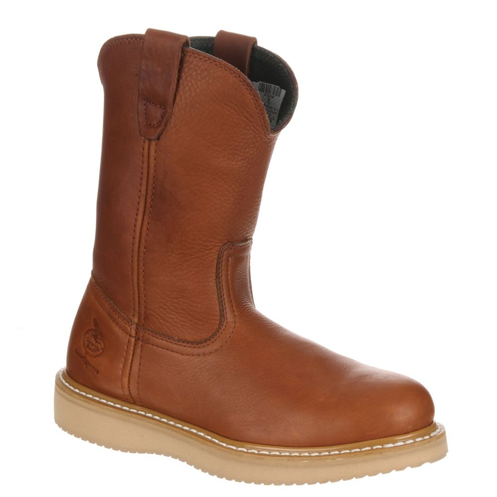 Georgia Boot Wedge 10" Pullon Safety Men's Gold Boot 13 W