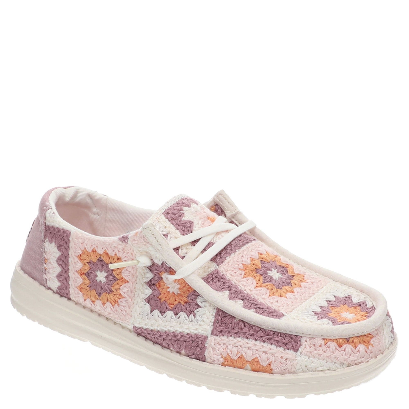 Hey Dude Wendy Cottage Crochet Women's Pink Slip On 9 M