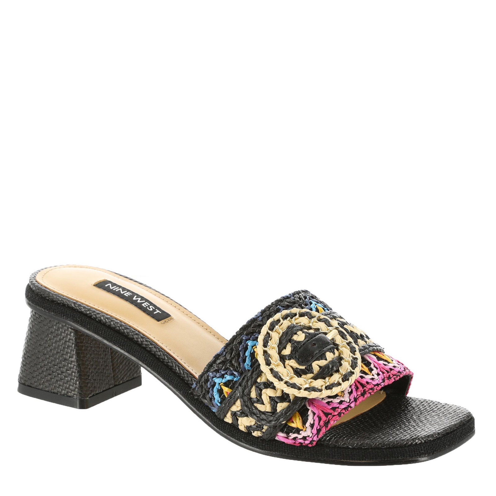 Nine West Ending Women's Black Sandal 7 M