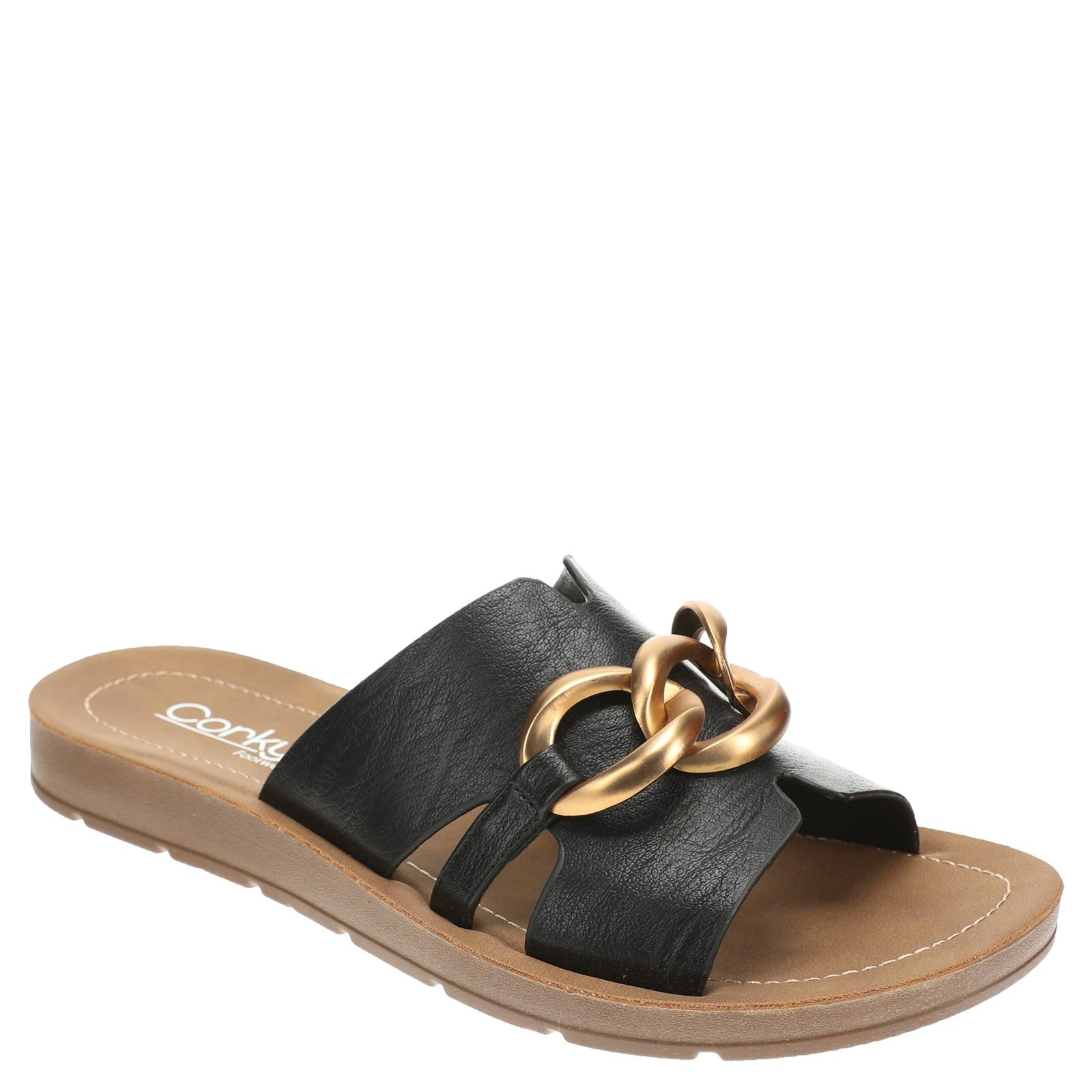 Corkys Chain Letter Women's Black Sandal 10