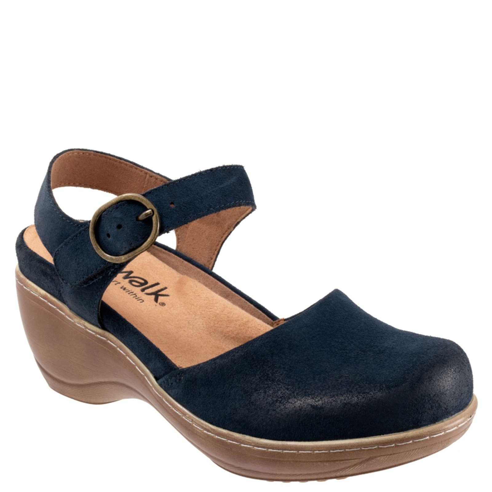 Softwalk Mabelle Women's Navy Sandal 8.5