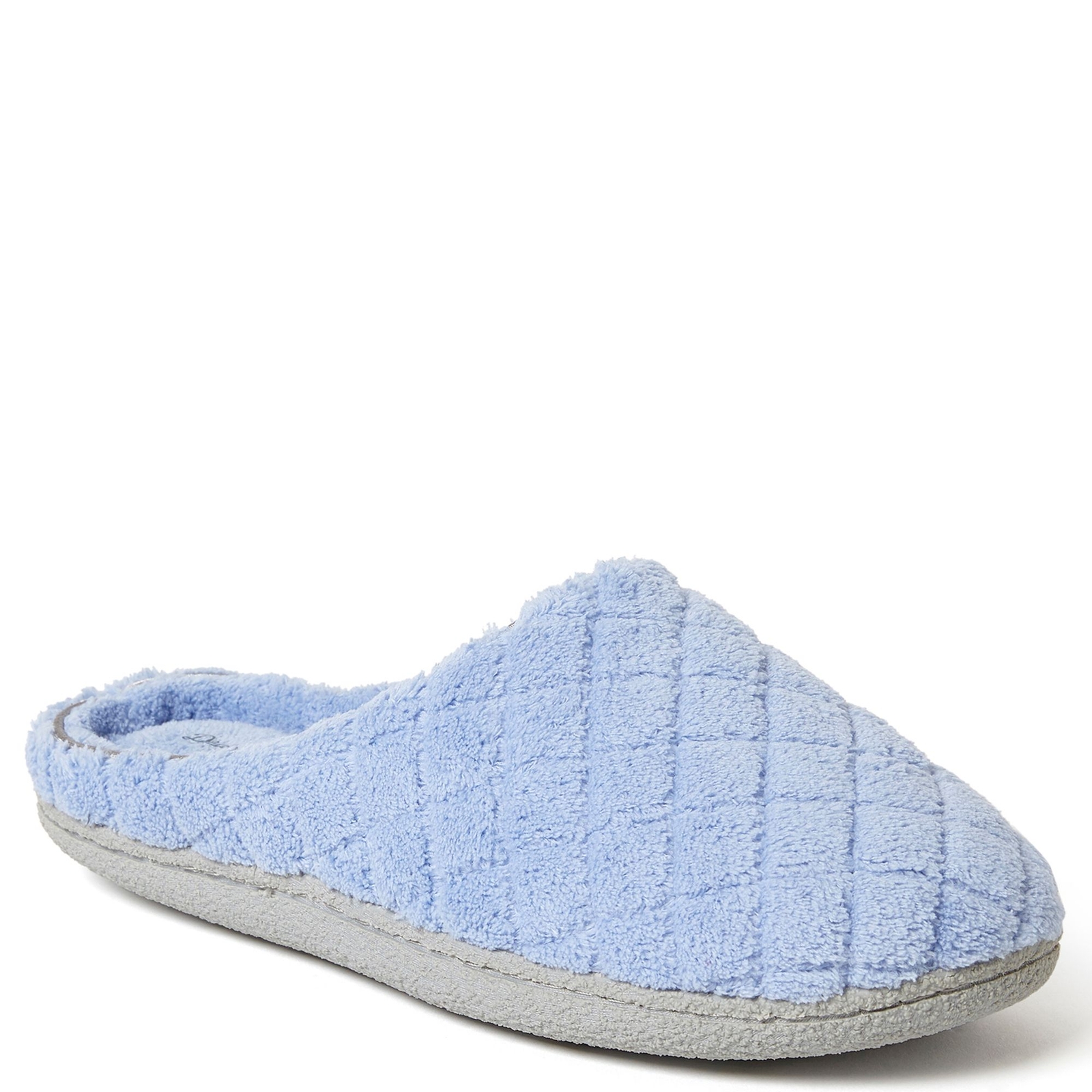 Dearfoams Leslie Quilted Terry Clog Women's Blue Slipper L M