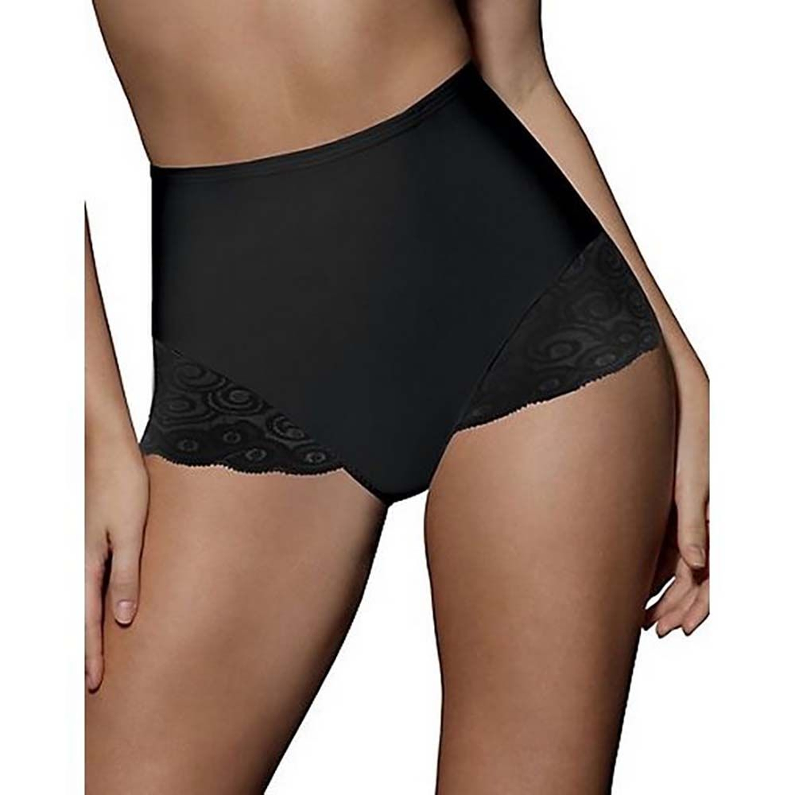 Bali Women's Shaping Brief With Lace 2-Pack Black Underwear L