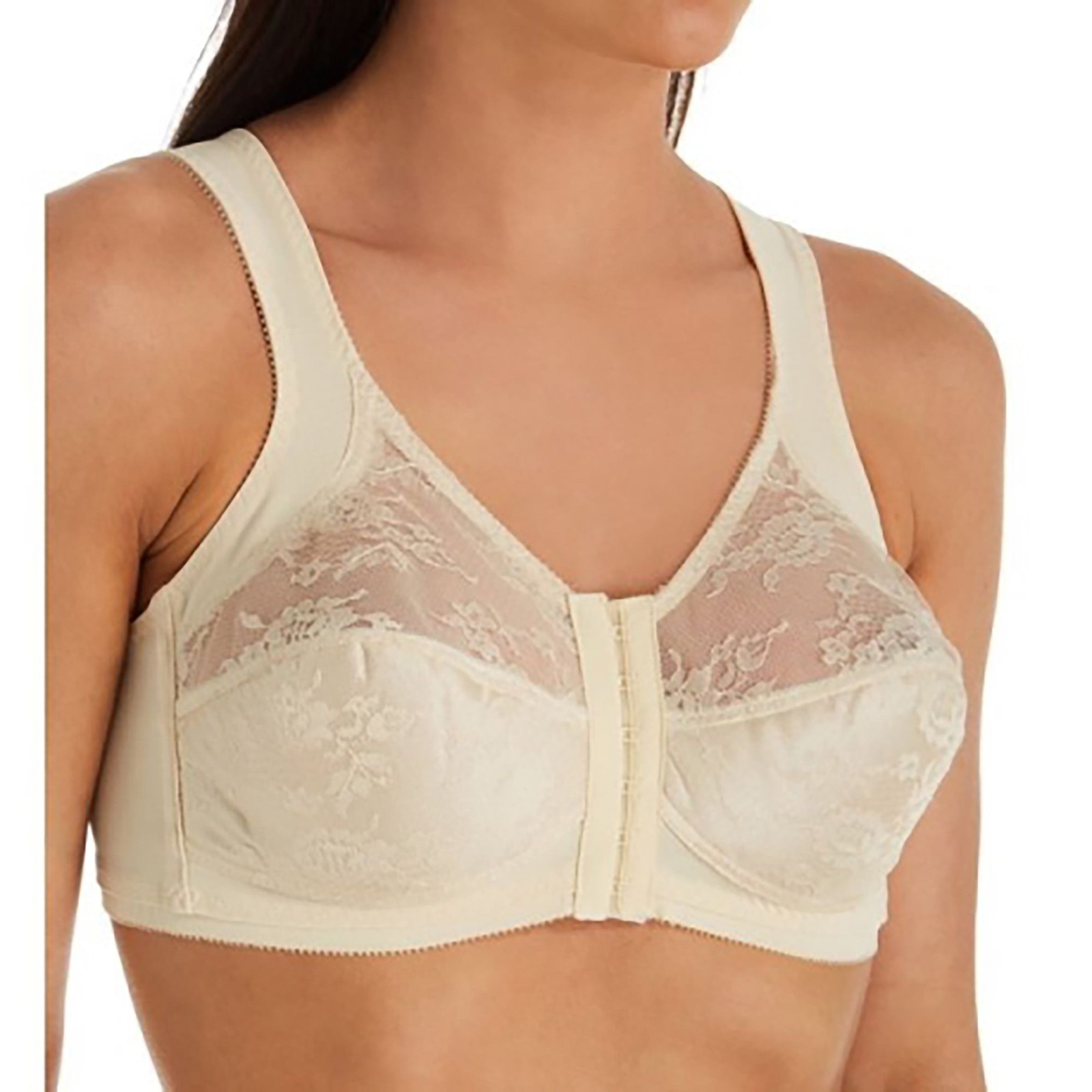 Cortland Women's Front Closure Back Support Bandeau Bra Pink Bras 36-C