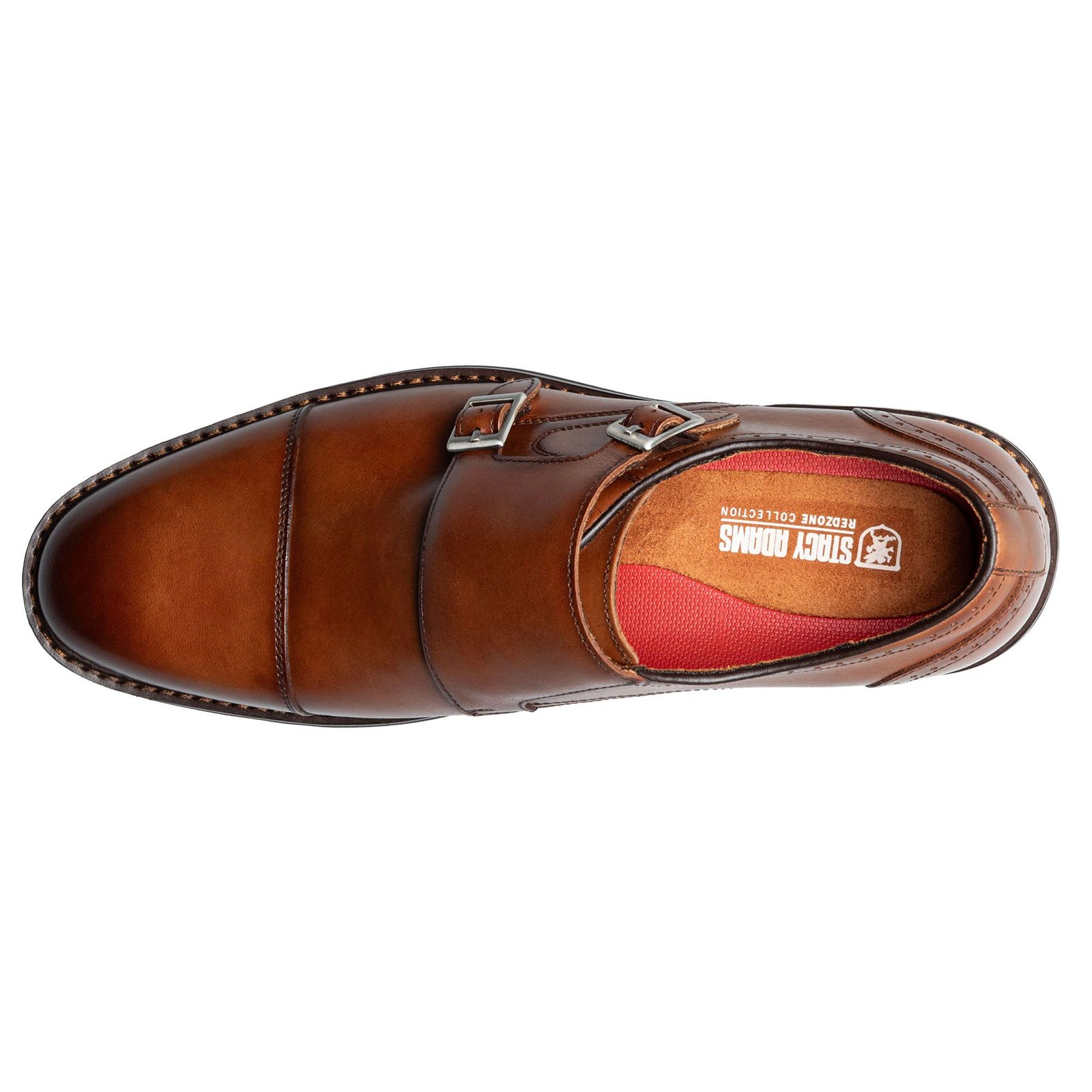 Stacy Adams Shoes Boswell Cap Toe Double Monk Strap Brandy Size 11.5 — photo 2