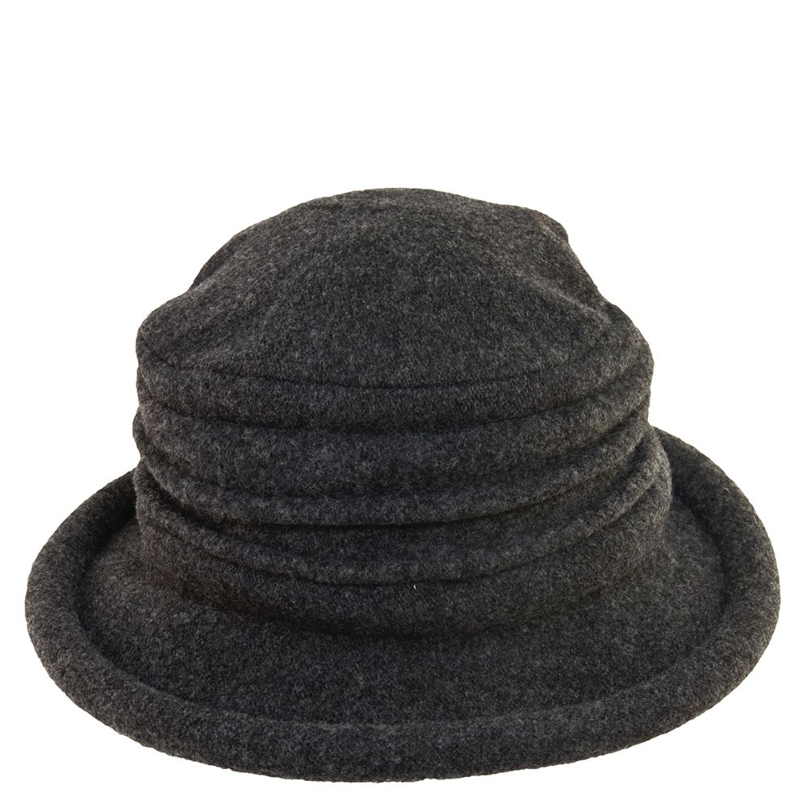 Scala Collezione Cloche Boiled Wool Women's Grey Hats One Size