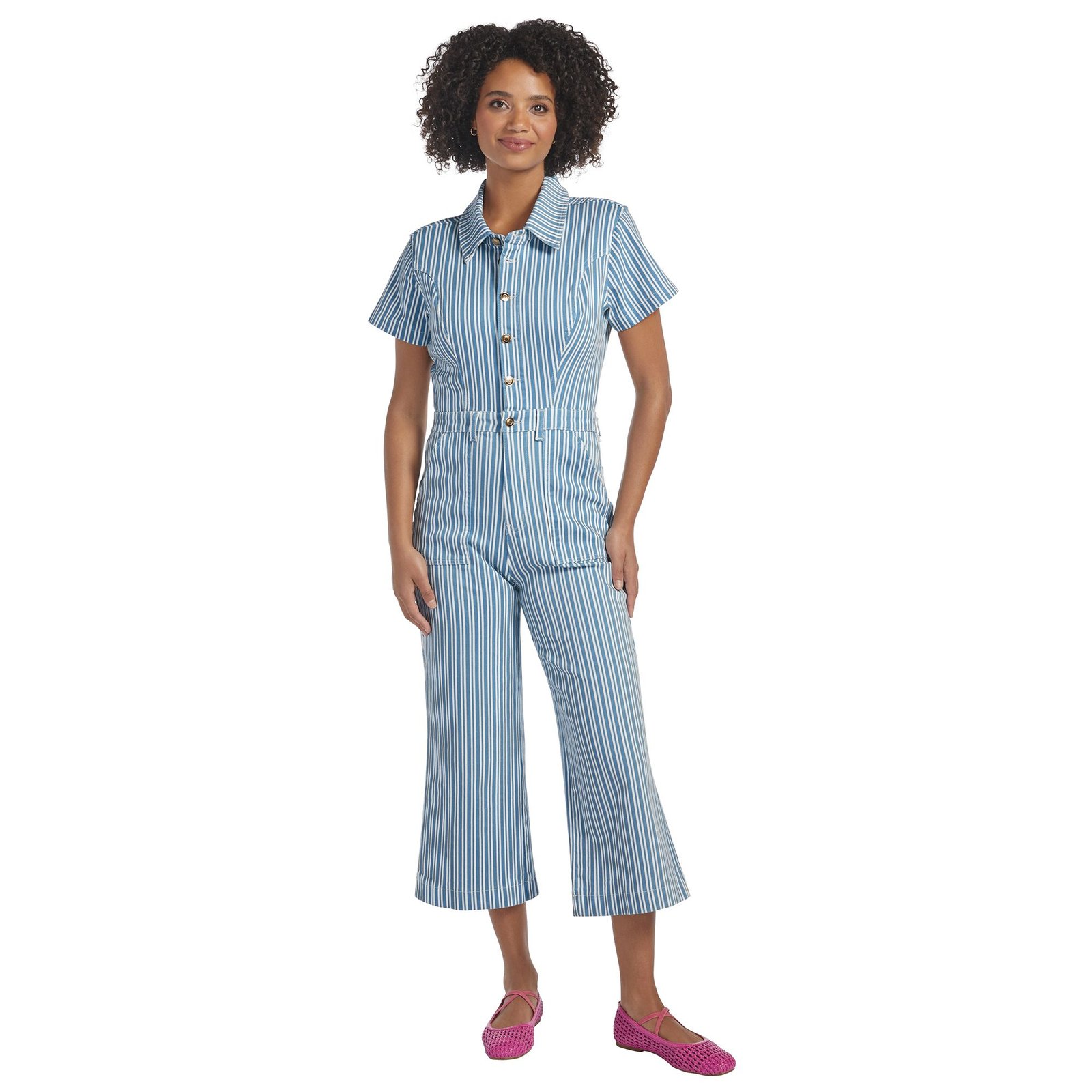 Masseys Denim Jumpsuit Blue Multi Pants 20W