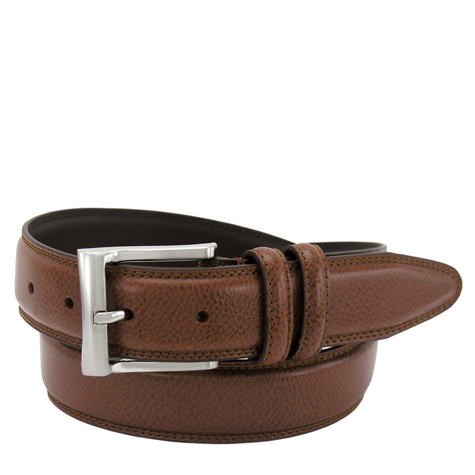 Florsheim 32mm Pebble Grain Leather Belt Brown Misc Accessories 58