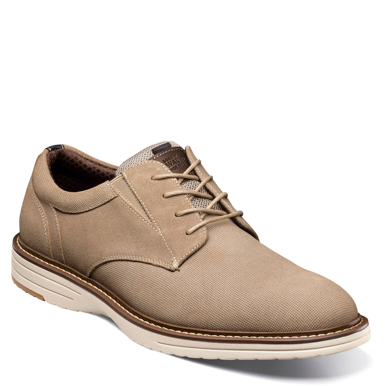 Nunn Bush Griff Suede Plain Toe Oxford Men's Black Oxford 12 M