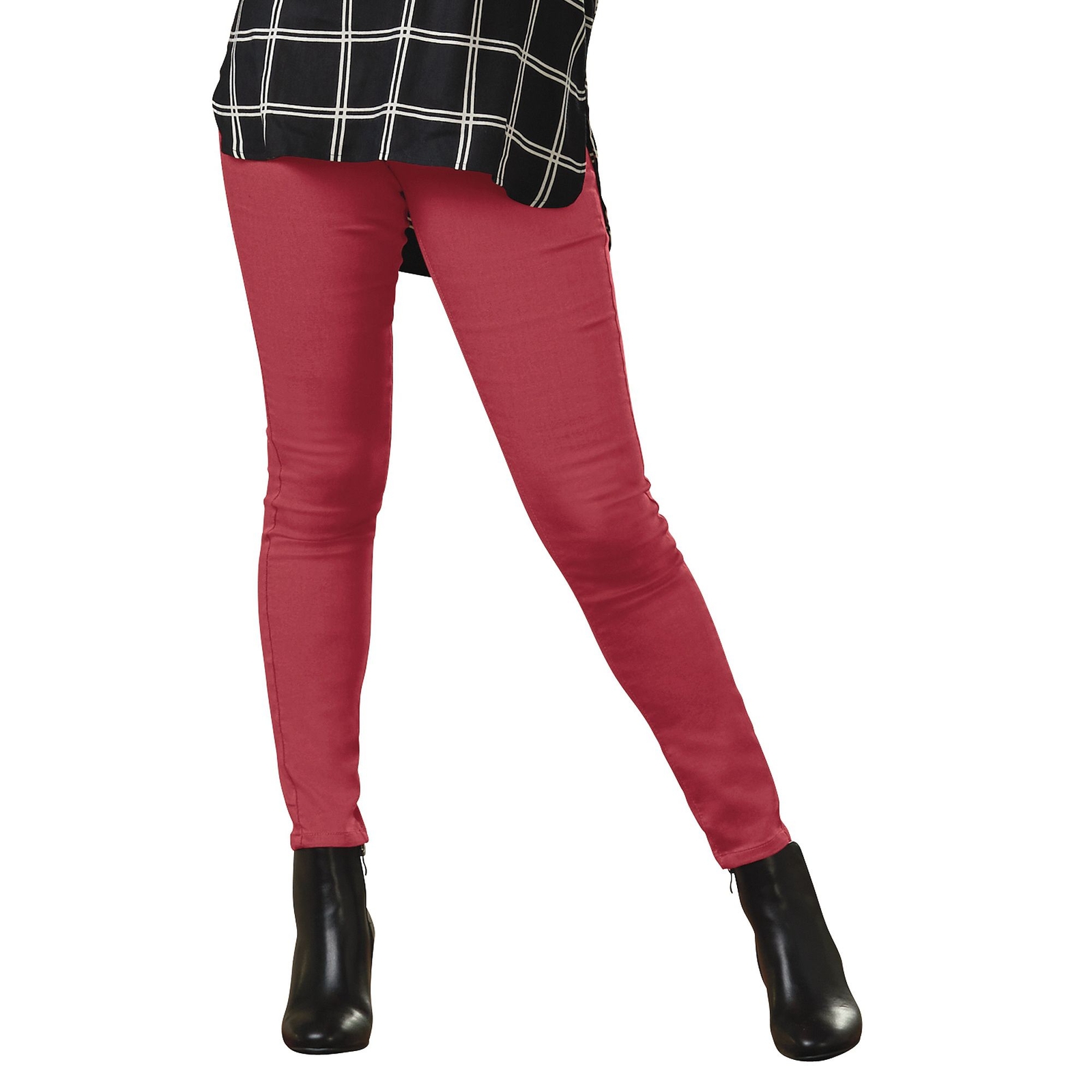 Masseys High-Rise Colored Skinny Jean Pink Pants 24W-Regular