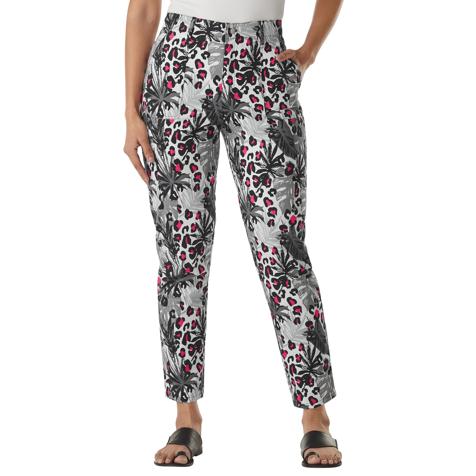 Masseys High-Rise Straight-Leg Utility Pant Multi Pants 12-Regular