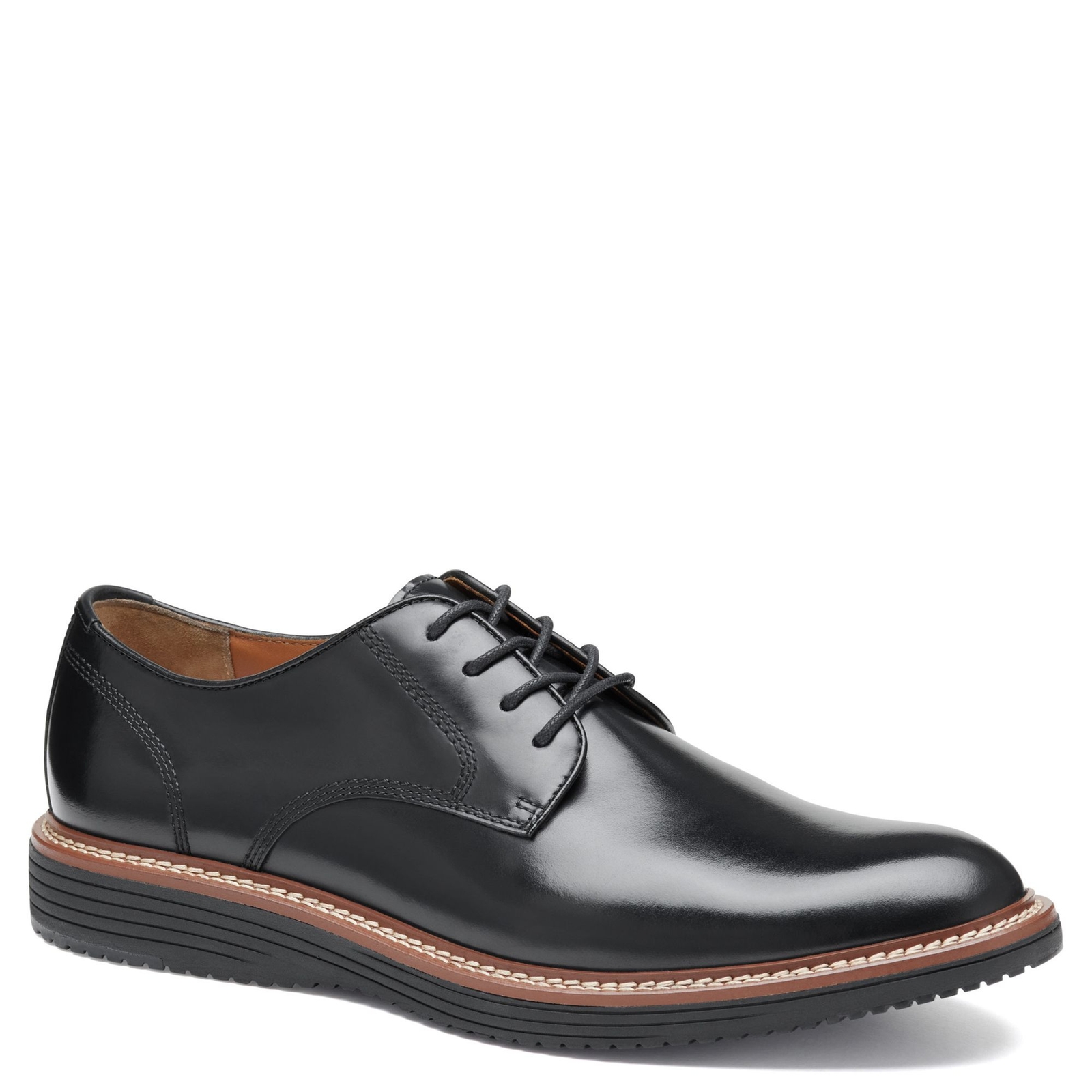 Johnston & Murphy Upton Plain Toe Men's Black Oxford 9 W