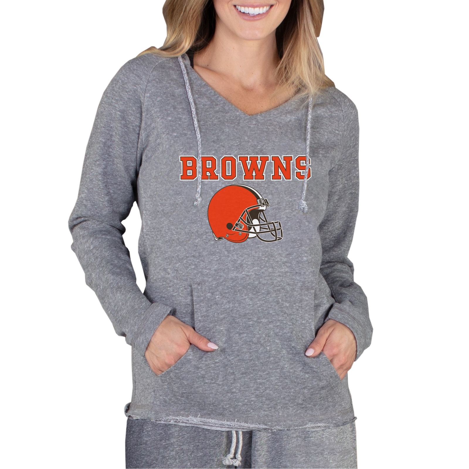NFL Mainstream Women's Long-Sleeve Hooded Top Multi Knit Tops L