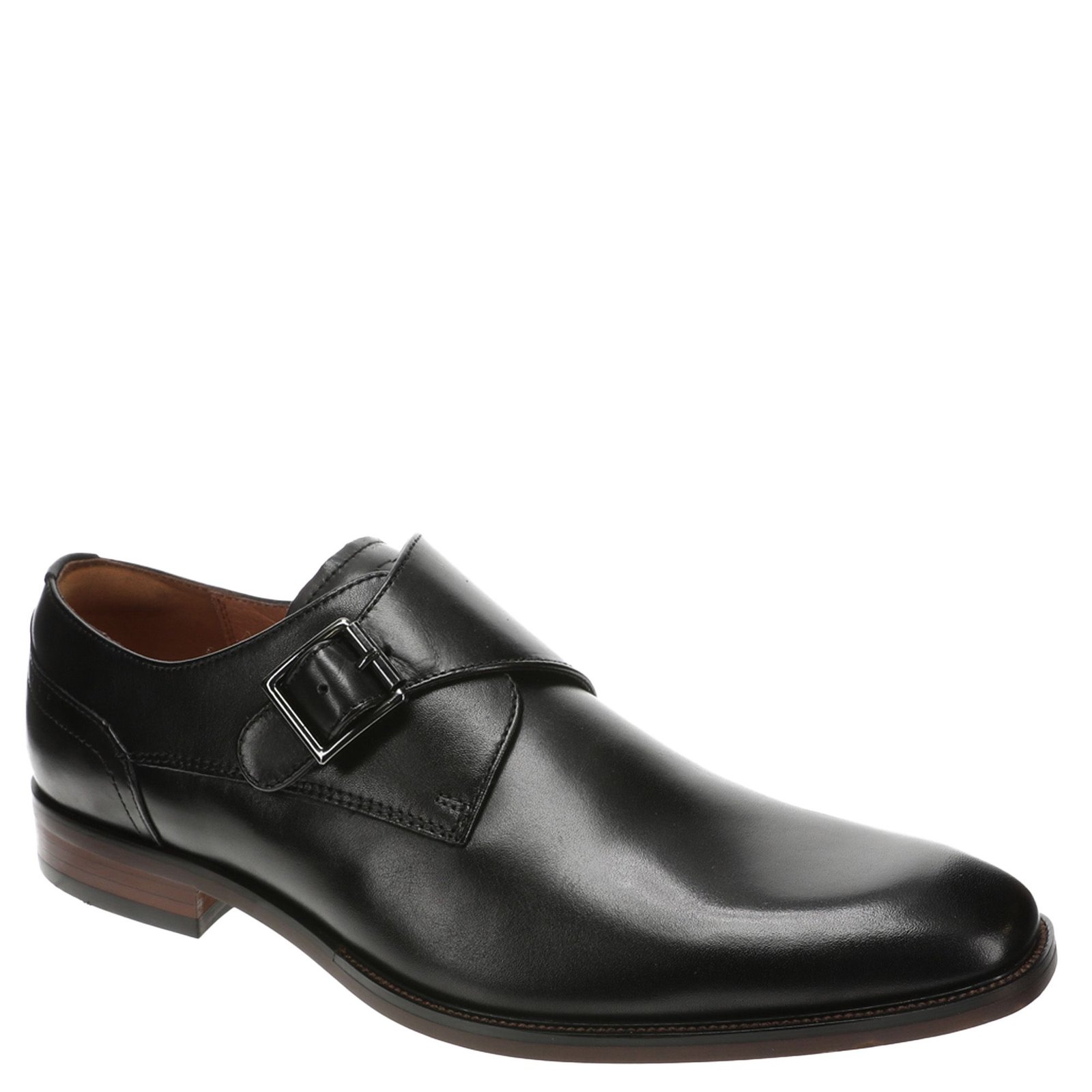 Florsheim Brown Leather Single Monk Strap Dress Shoes Florsheim Sorrento Plain Toe Single Monk Strap Slip On mens  main image 4