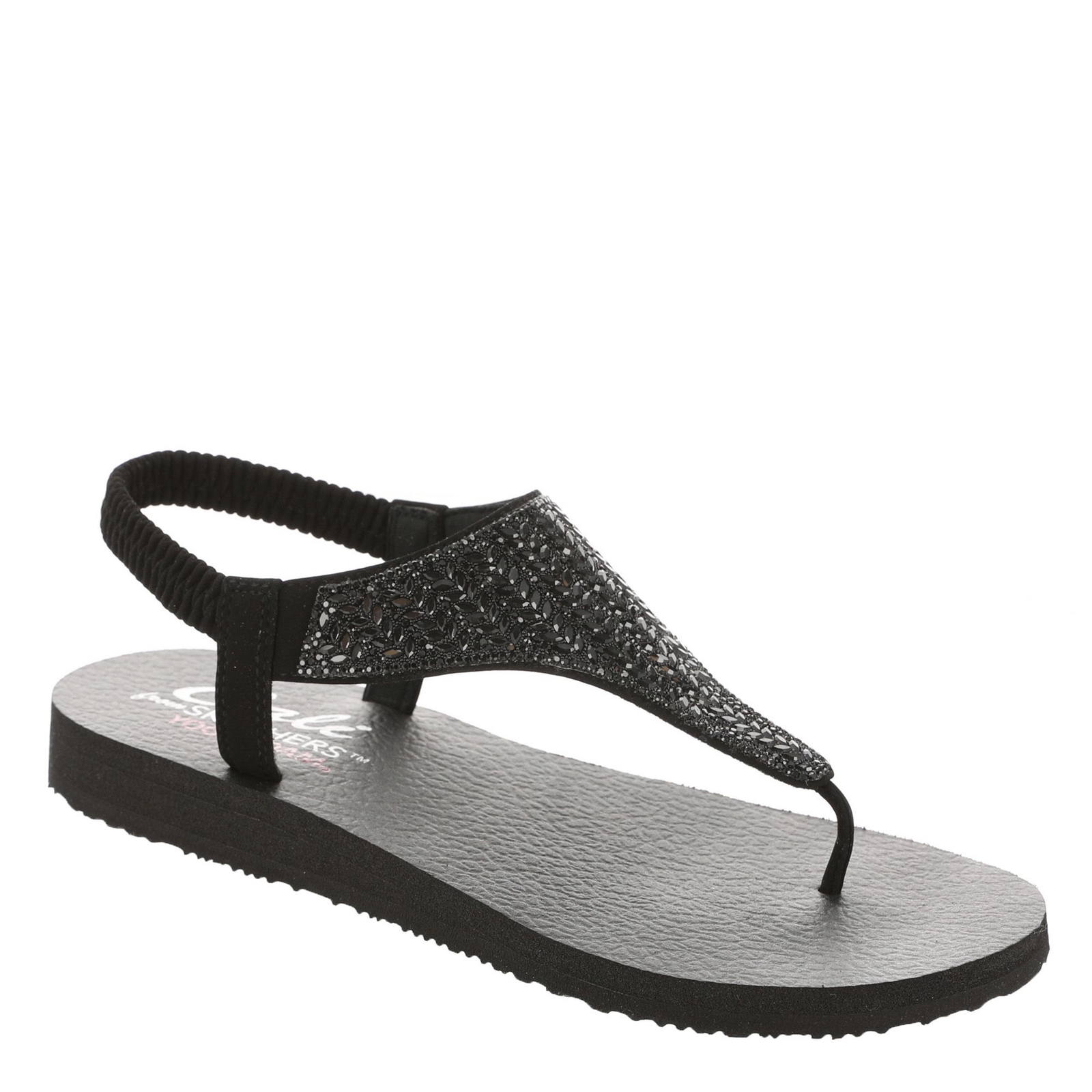 Skechers Cali Meditation-Glamorous Muse Women's Black Sandal 9 M