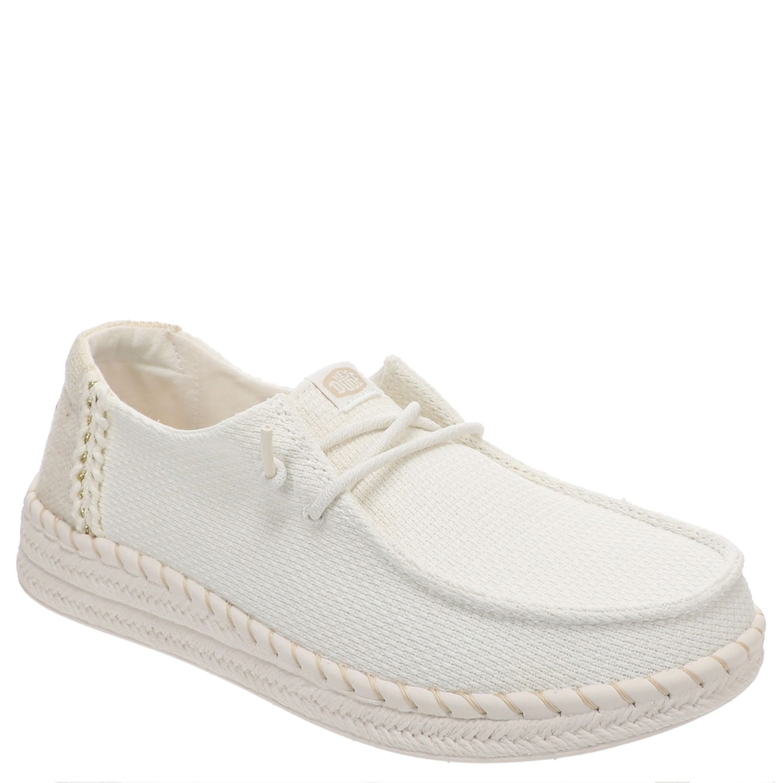 Hey Dude Wendy Espadrille Woven Women's White Slip On 6 M
