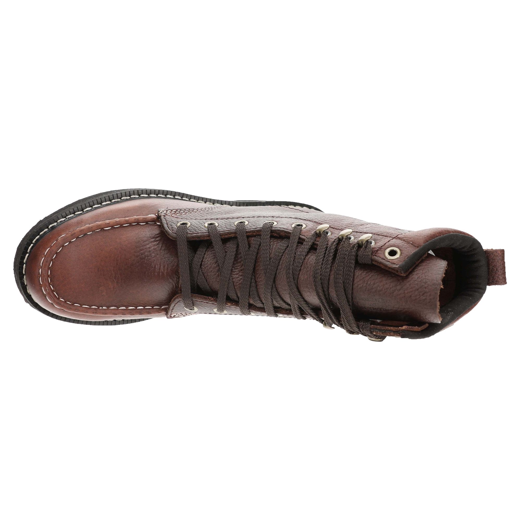 Mens Boots Fin & Feather Brown Leather Lace Up Moc Toe, Size US 9.5 3E Amazon.com: Fin & Feather Men main image 4
