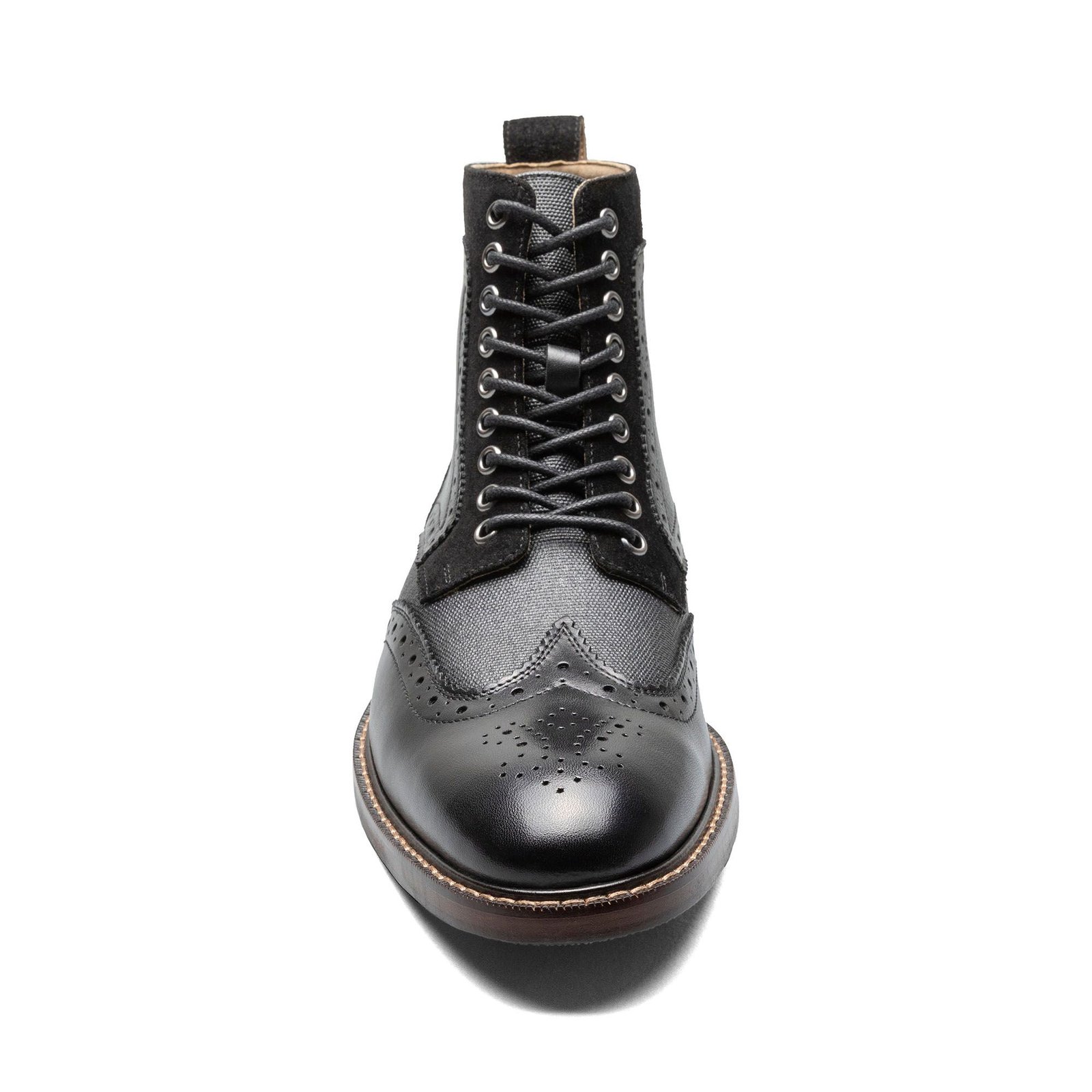Stacy Adams Shoes Finnegan Wingtip Lace Up Boot Black Multi Size 9 — photo 2