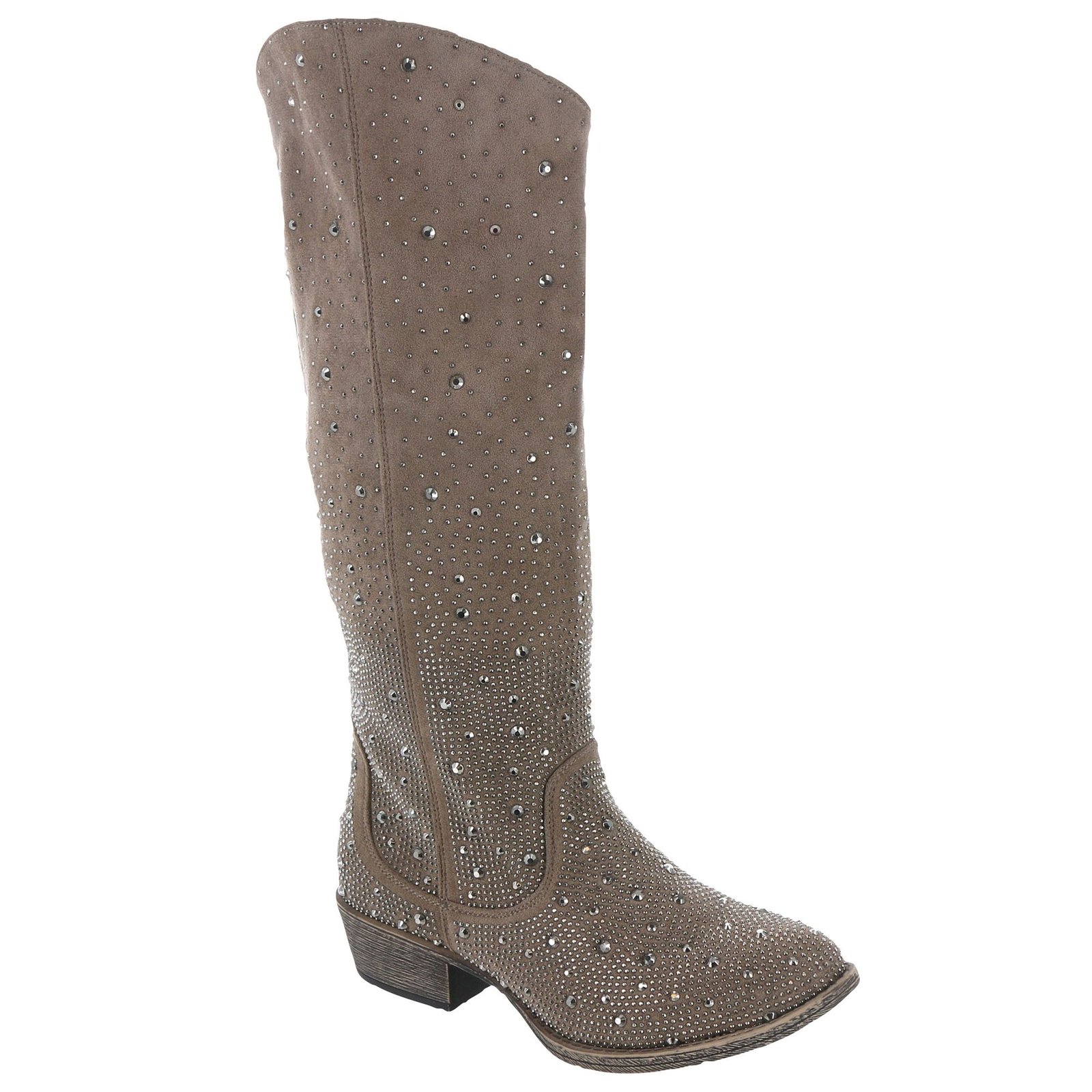 Very G Crystal Wide Calf Western Women's Tan Boot 7