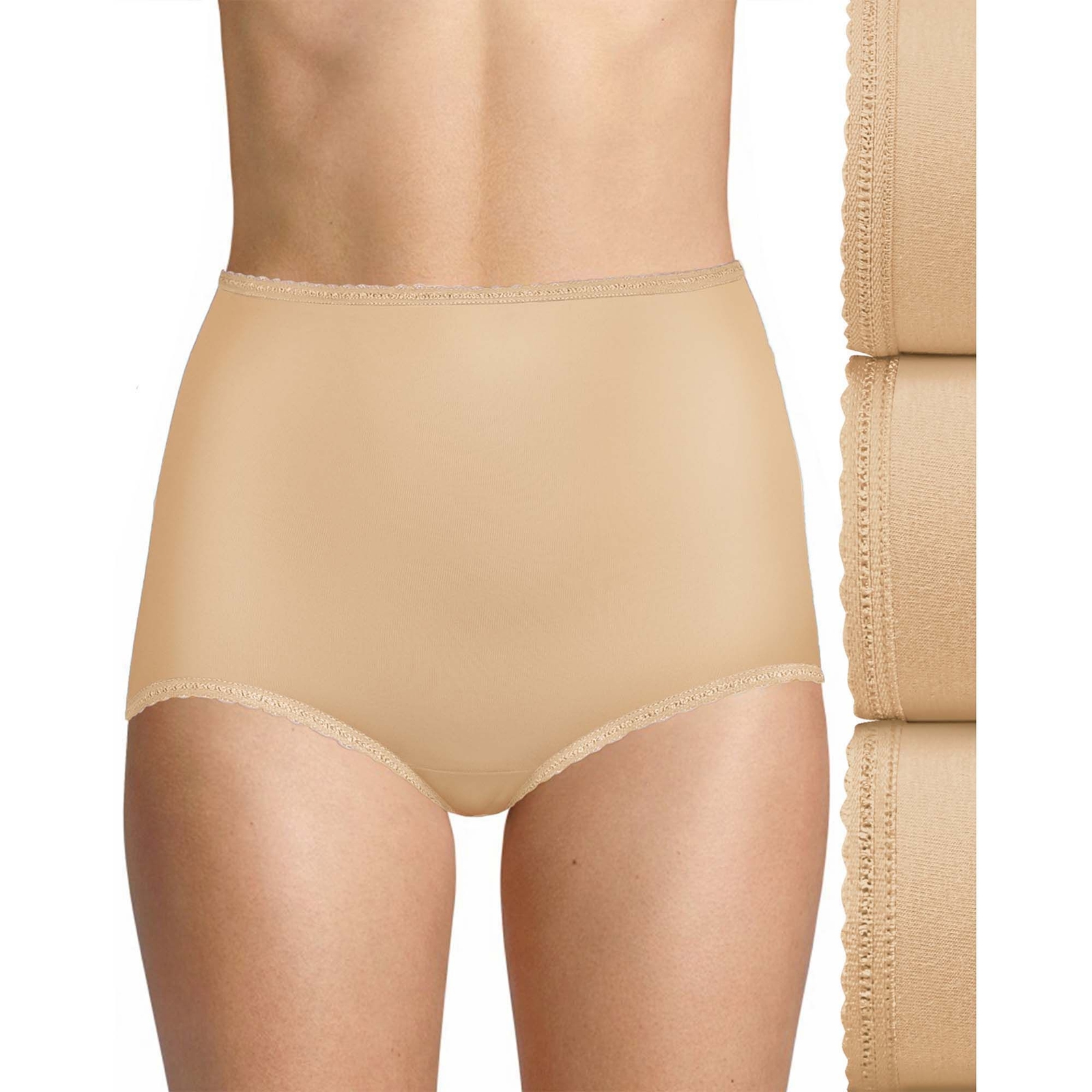 Bali Women's Skimp Skamp Brief 3-Pack Tan Underwear 9