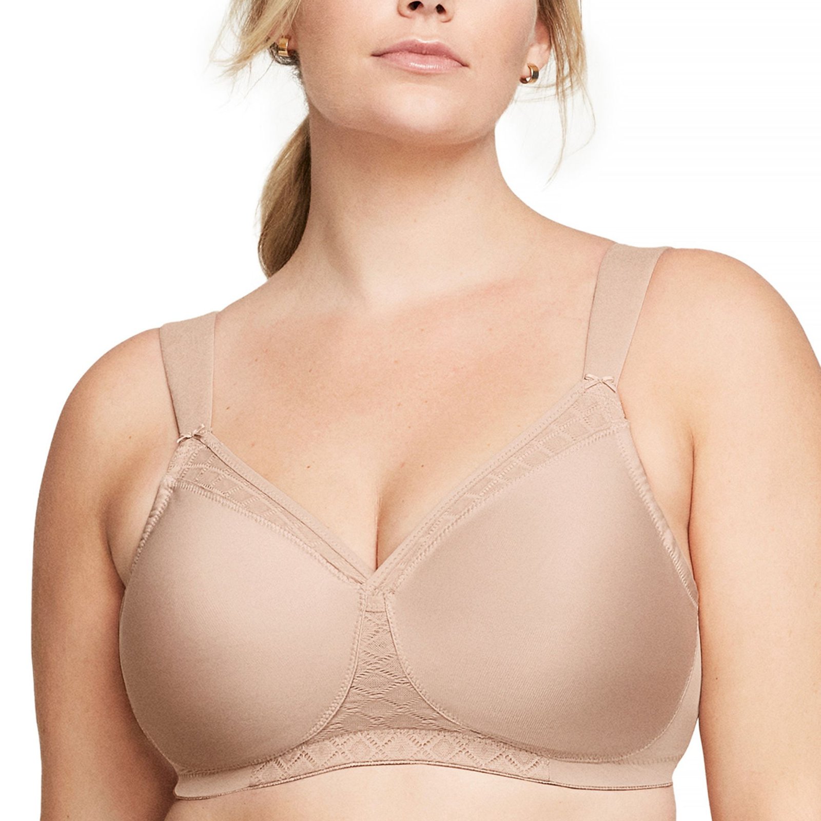 Glamorise Seamless Support T-Shirt Bra Tan Bras 40-F