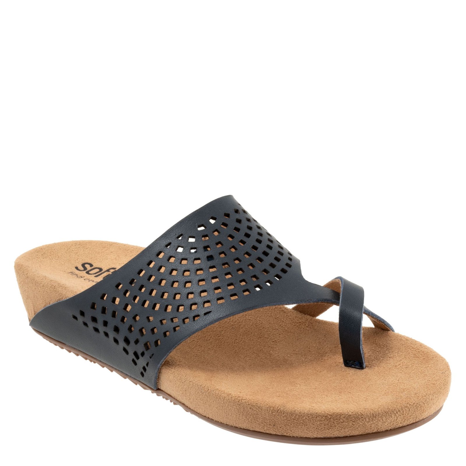 Softwalk Blaine Perf Women's Navy Sandal 8.5 W