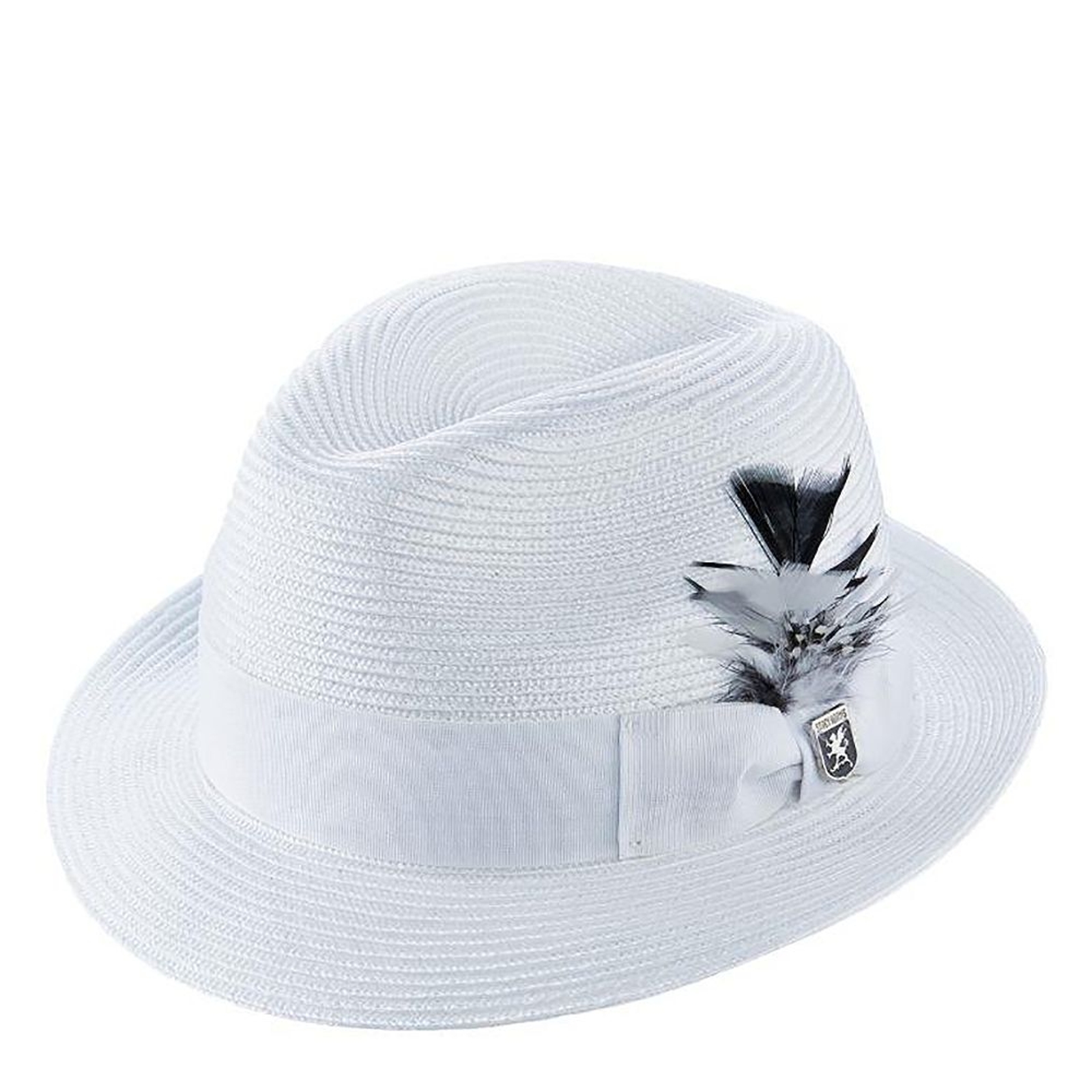 Stacy Adams Men's Belmont Polybraid Fedora White Hats XL