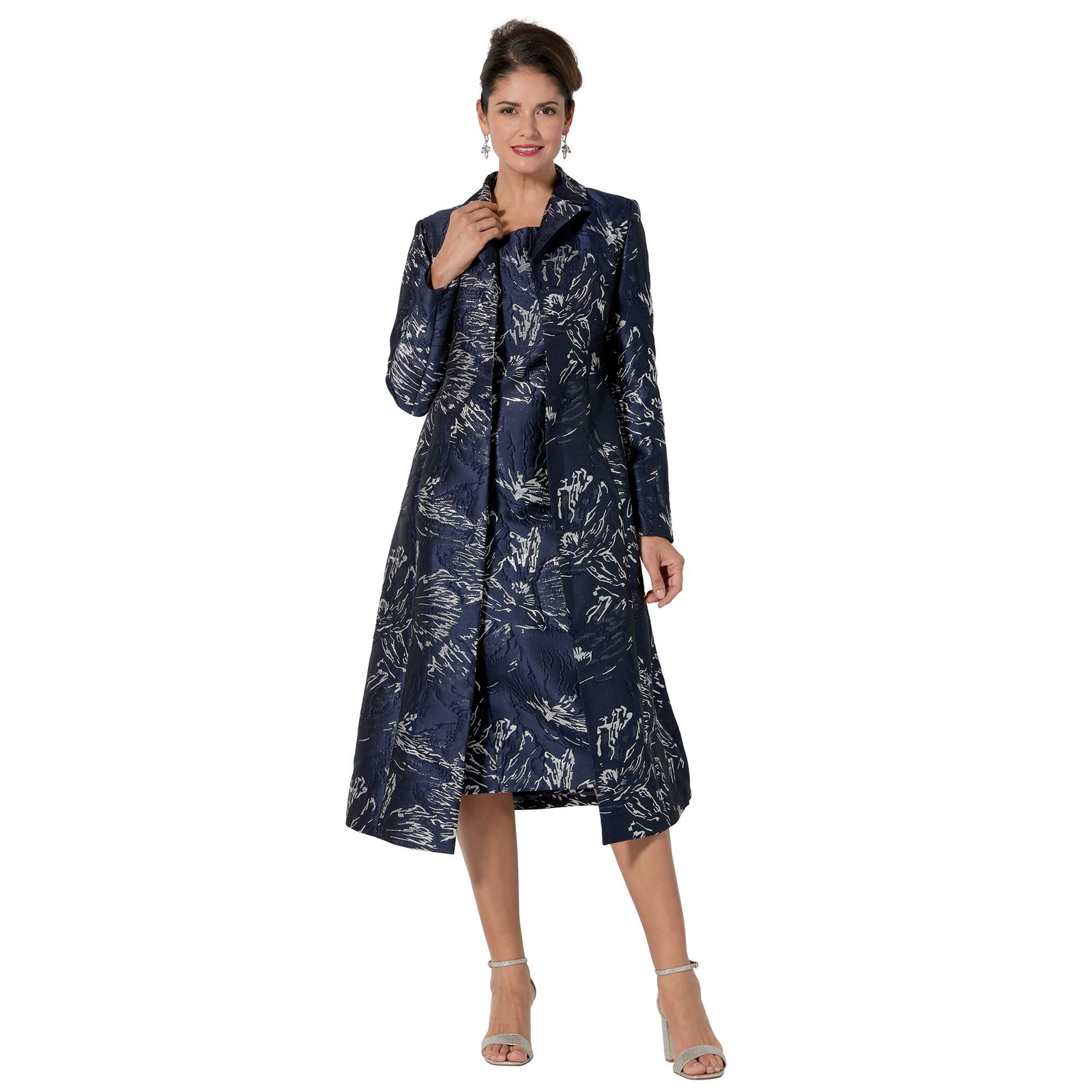 Masseys Jacquard Dress Set Navy Suits 6