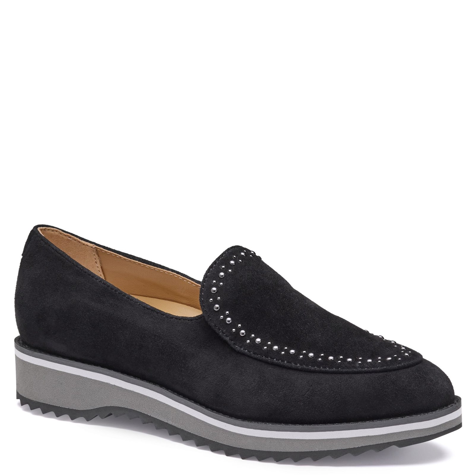 Johnston & Murphy Ulyssa Studded Loafer Women's Black Slip On 8.5
