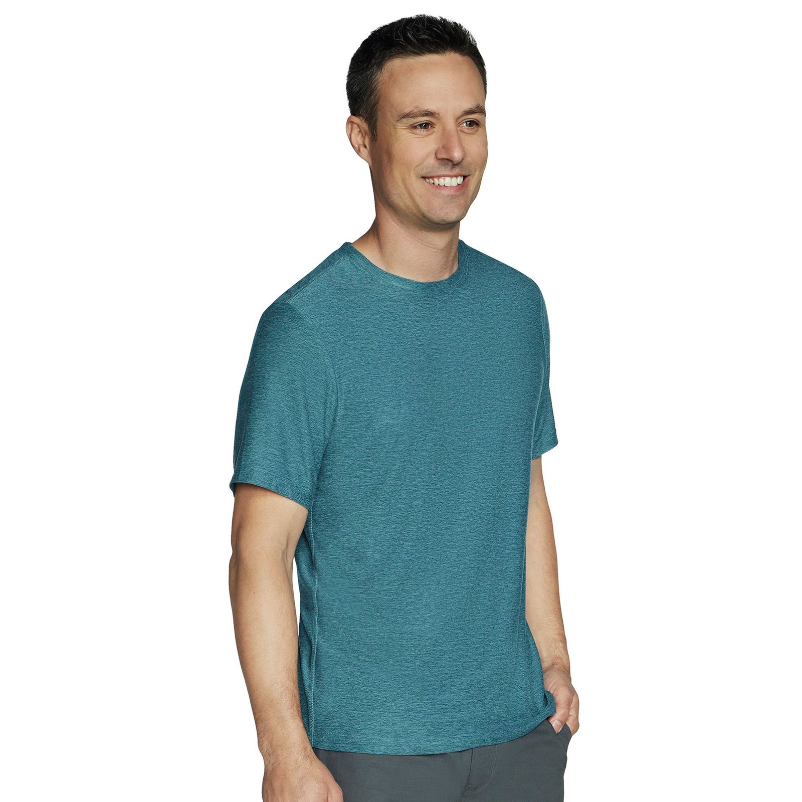 Skechers Men's GoDri All Day Tee Blue Knit Tops L