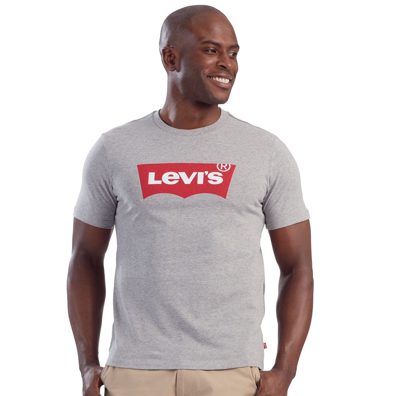 Levi's Men's Graphic Crew Neck Tee Grey Knit Tops S
