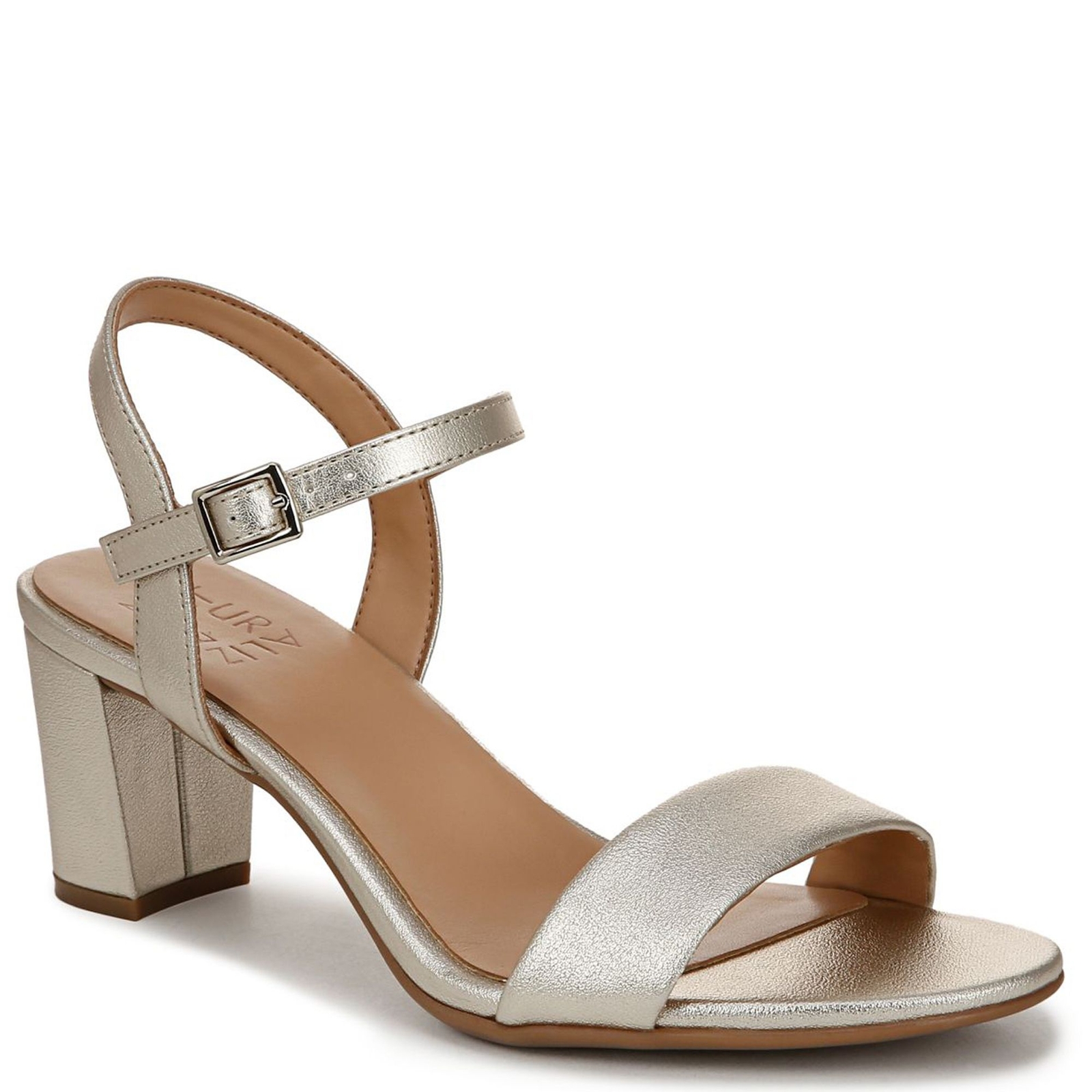 Naturalizer Bristol Sandal Women's Bone Metallic Sandal 6.5 M
