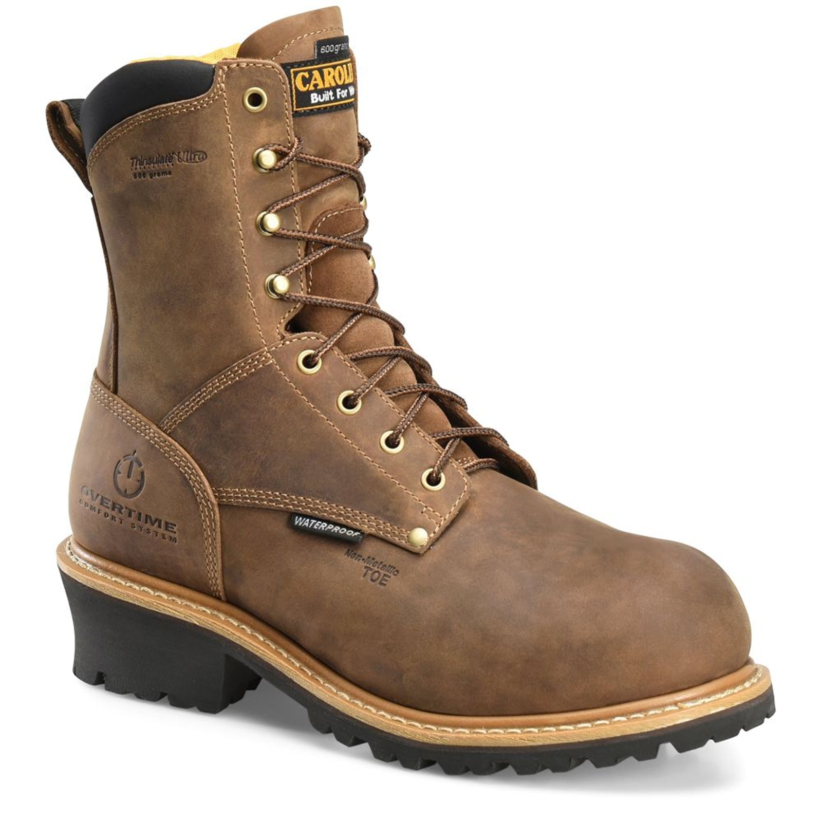 Carolina Poplar Insulated Comp Toe Men's Brown Boot 8.5 M