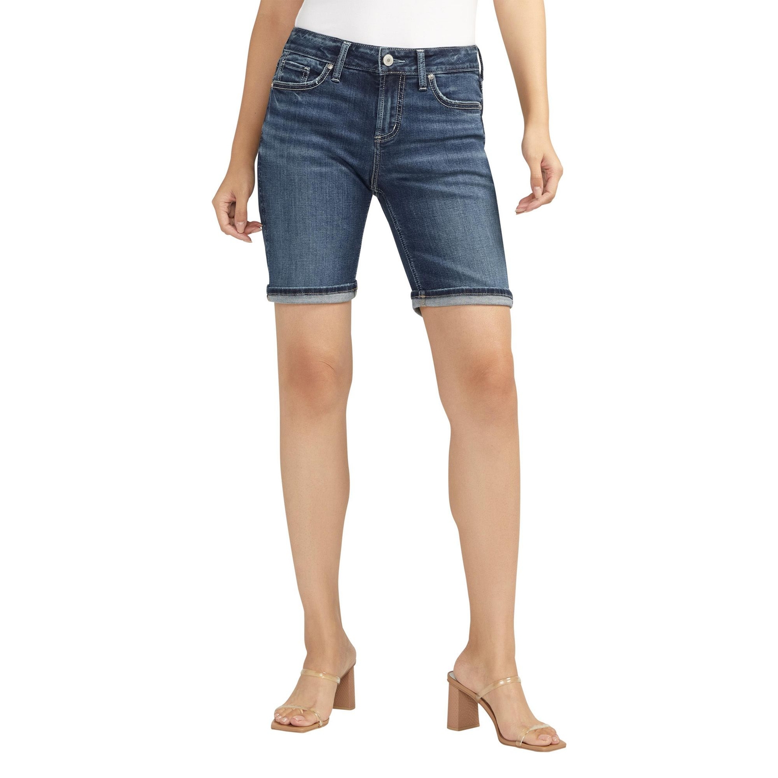 Silver Jeans Suki Bermuda Blue Shorts 31