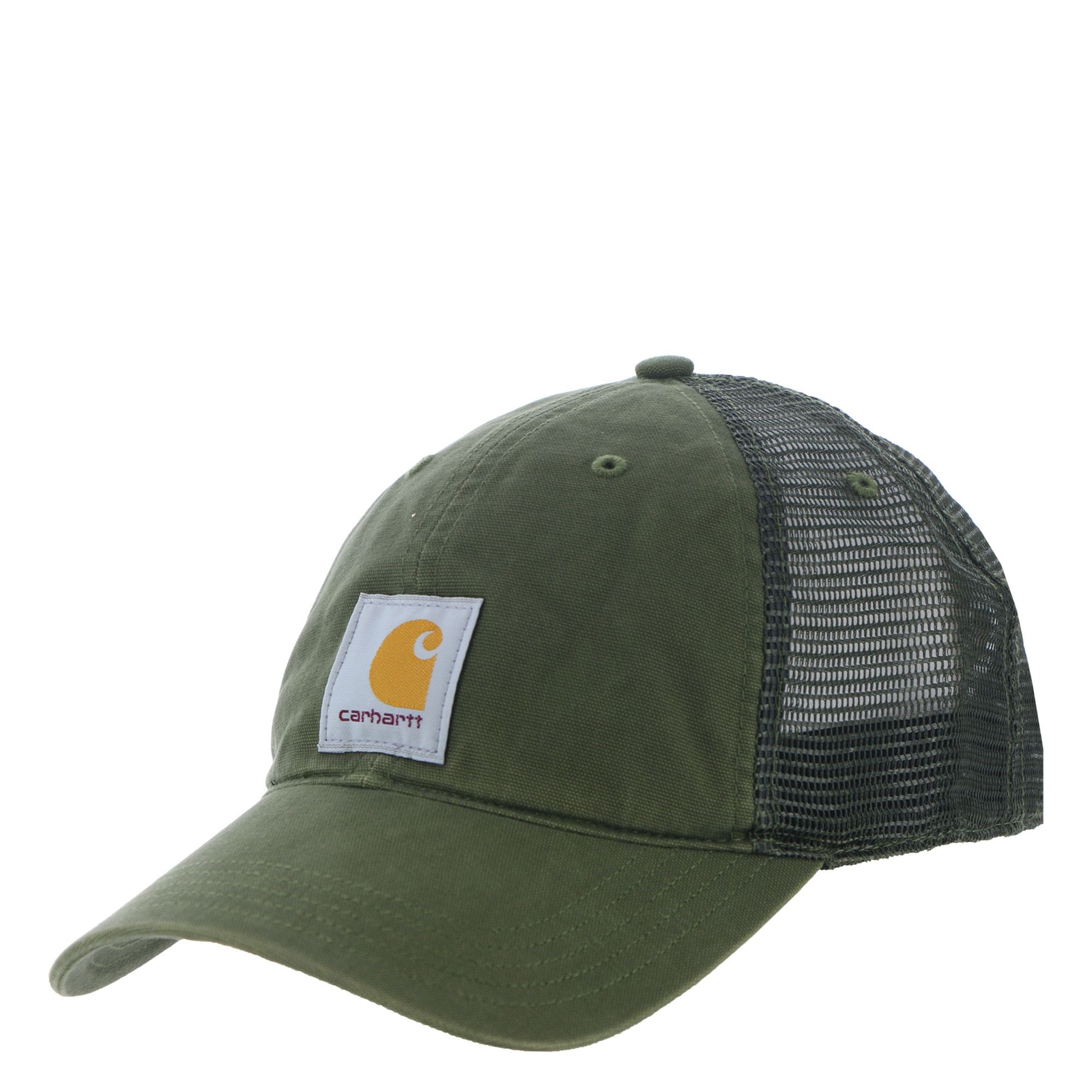 Carhartt Men's Canvas Mesh-Back Cap Green Hats One Size