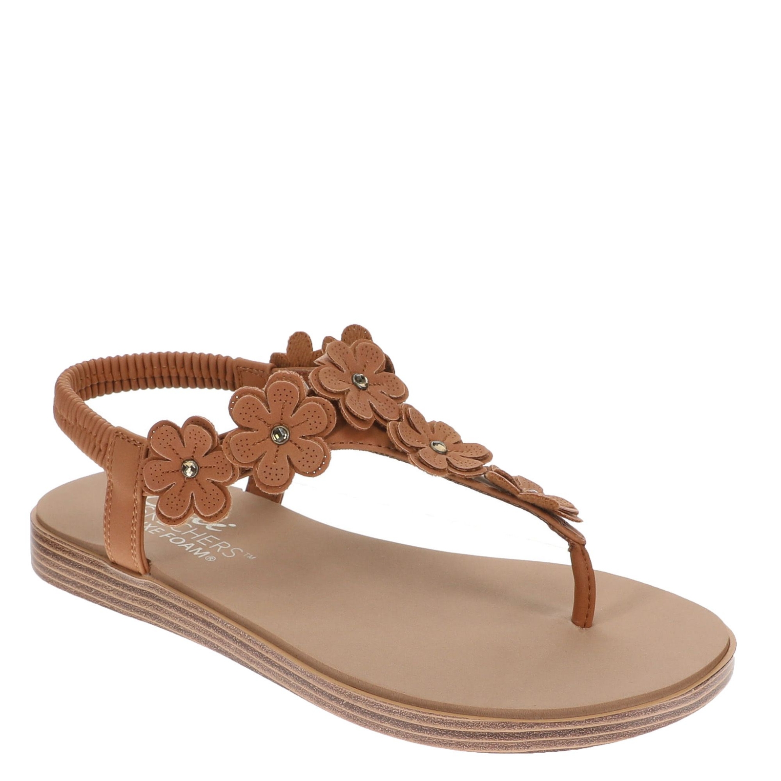 Skechers Cali Summer Cove-Beach Bloom Women's Brown Sandal 7 M