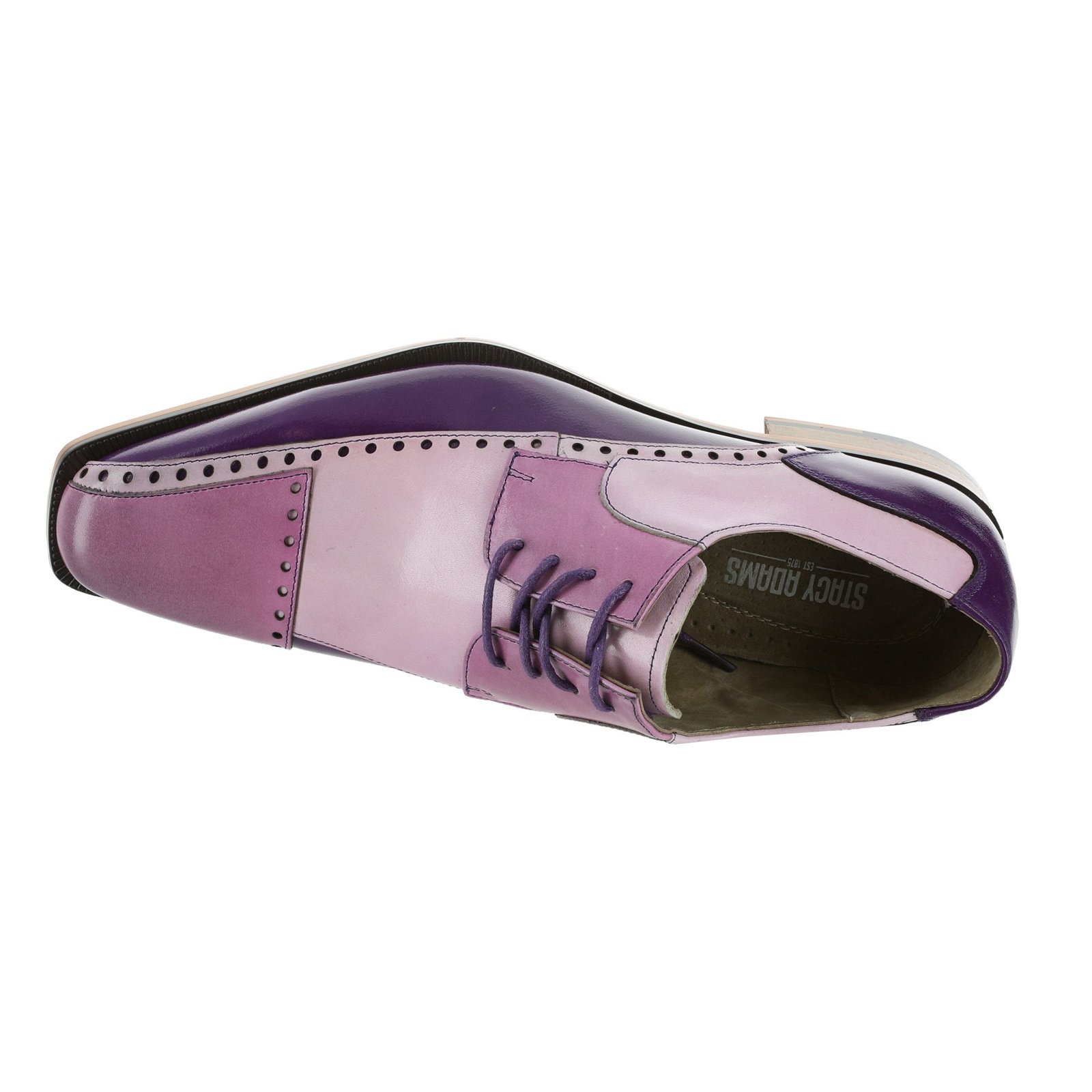 Stacy Adams Shoes Plaza Modified Cap Toe Oxford Purple Multi Size 8.5 — photo 2
