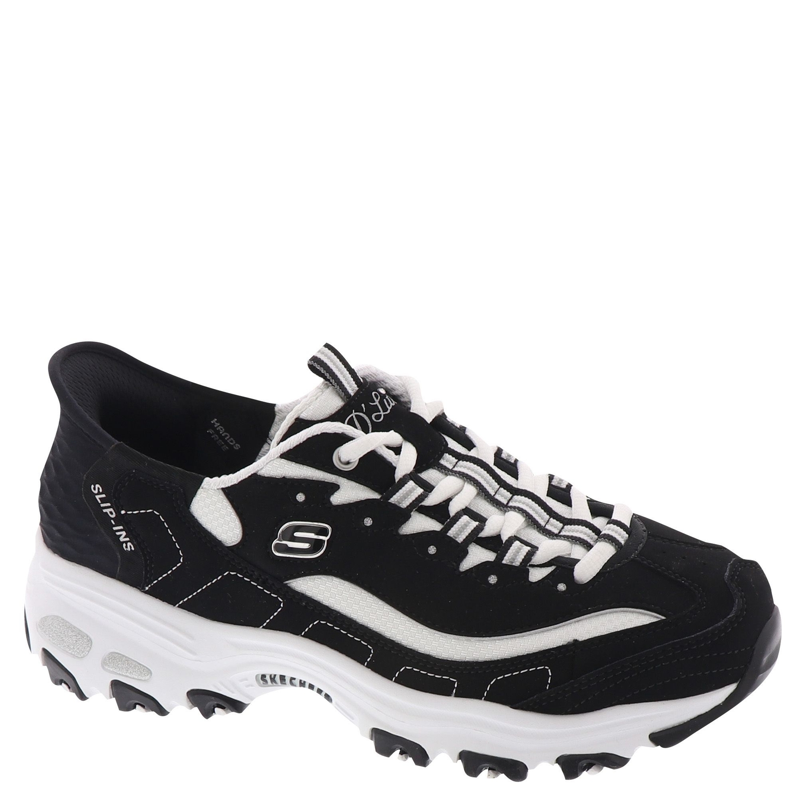 Skechers Sport Slip-Ins: D'Lites-New Classic Women's Black Sneaker 8.5 M
