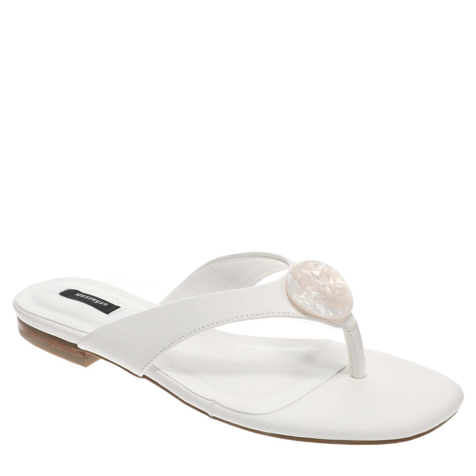 Masseys Rachel Women's White Sandal 7