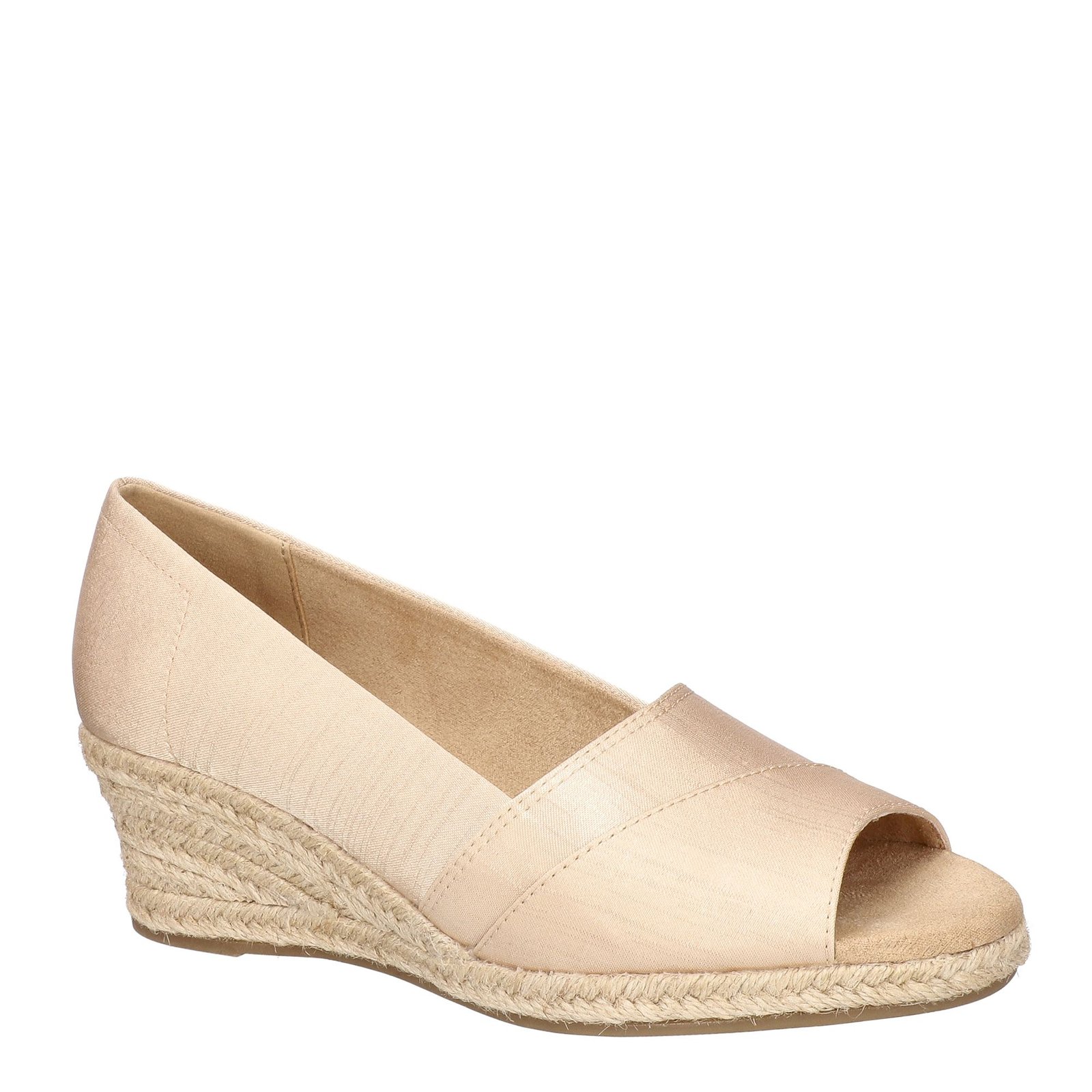 Easy Street Women's Jasper Super Flex Espadrille Sandals - Natural Thai Silk