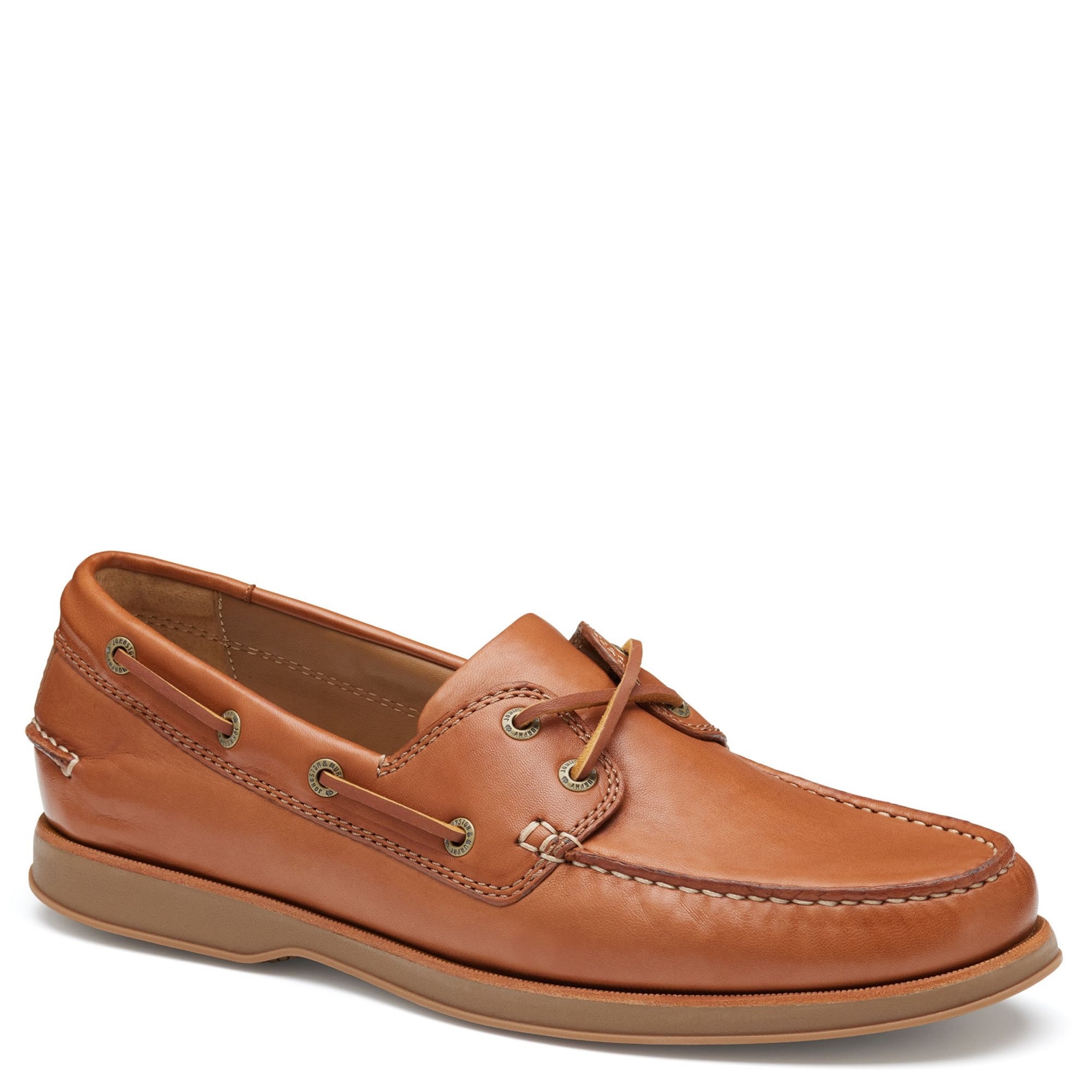 Johnston & Murphy Monaco 2 Eye Boat Shoe Men's Tan Oxford 14 M