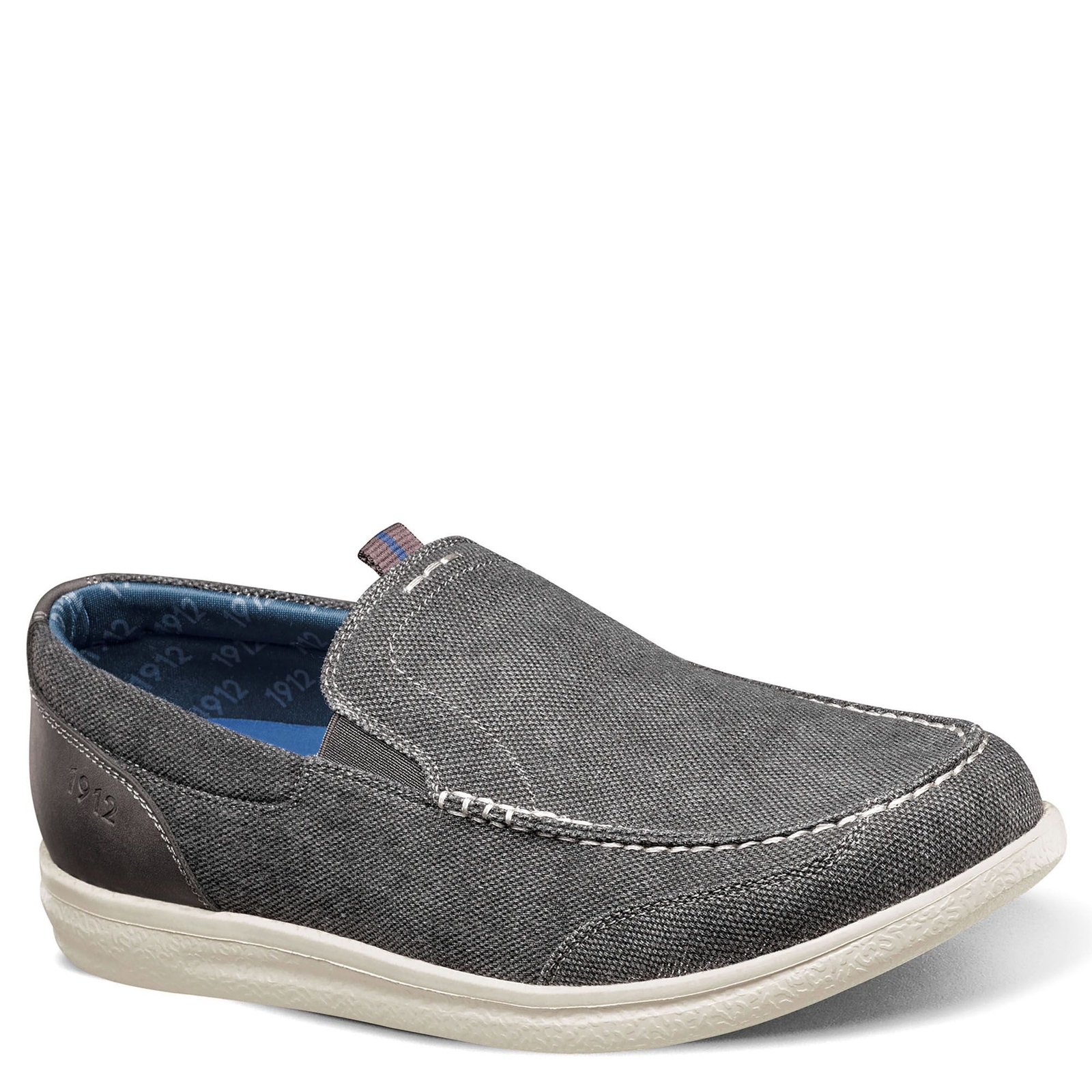 Nunn Bush Brewski Canvas Moc Toe Venetian Men's Grey Slip On 11 W