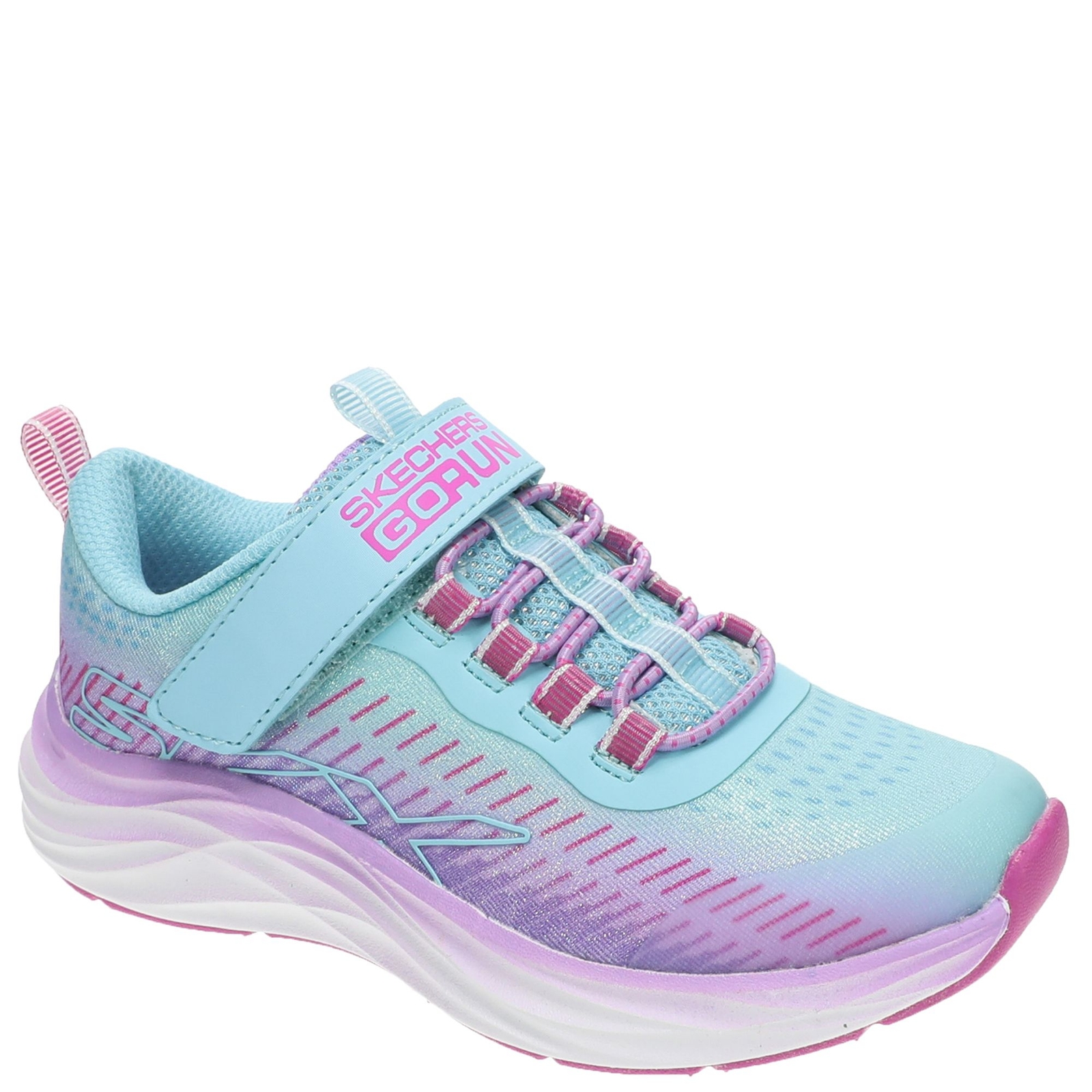 Skechers Go-Run Accelerate-Glitter Soul 303898L Girls' Toddler-Youth Blue Sneaker 10.5 Toddler M