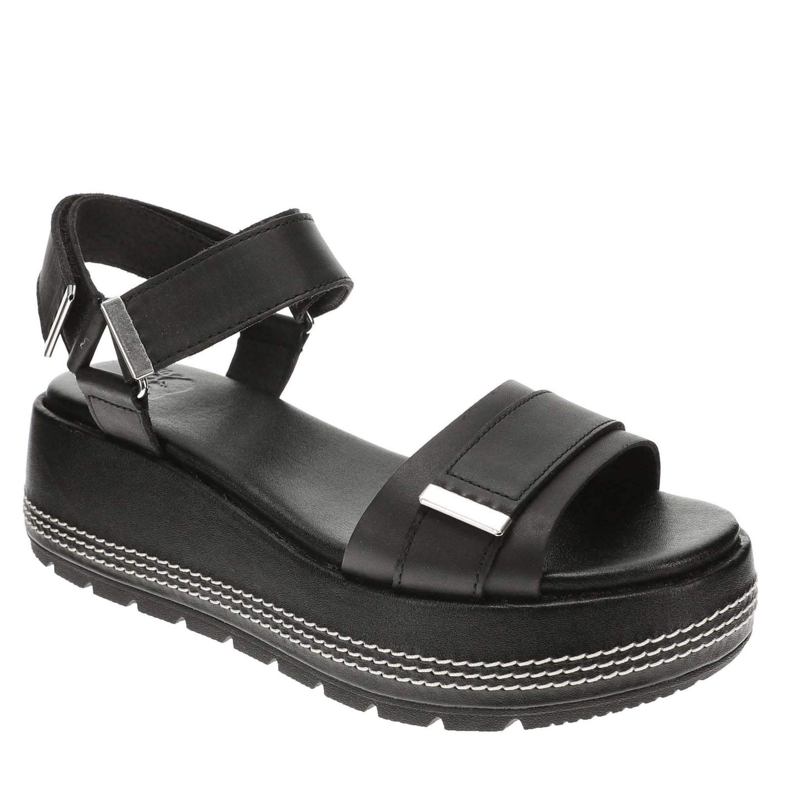 Sorel Sunpeak Platform Y-Strap Women's Black Sandal 10 M