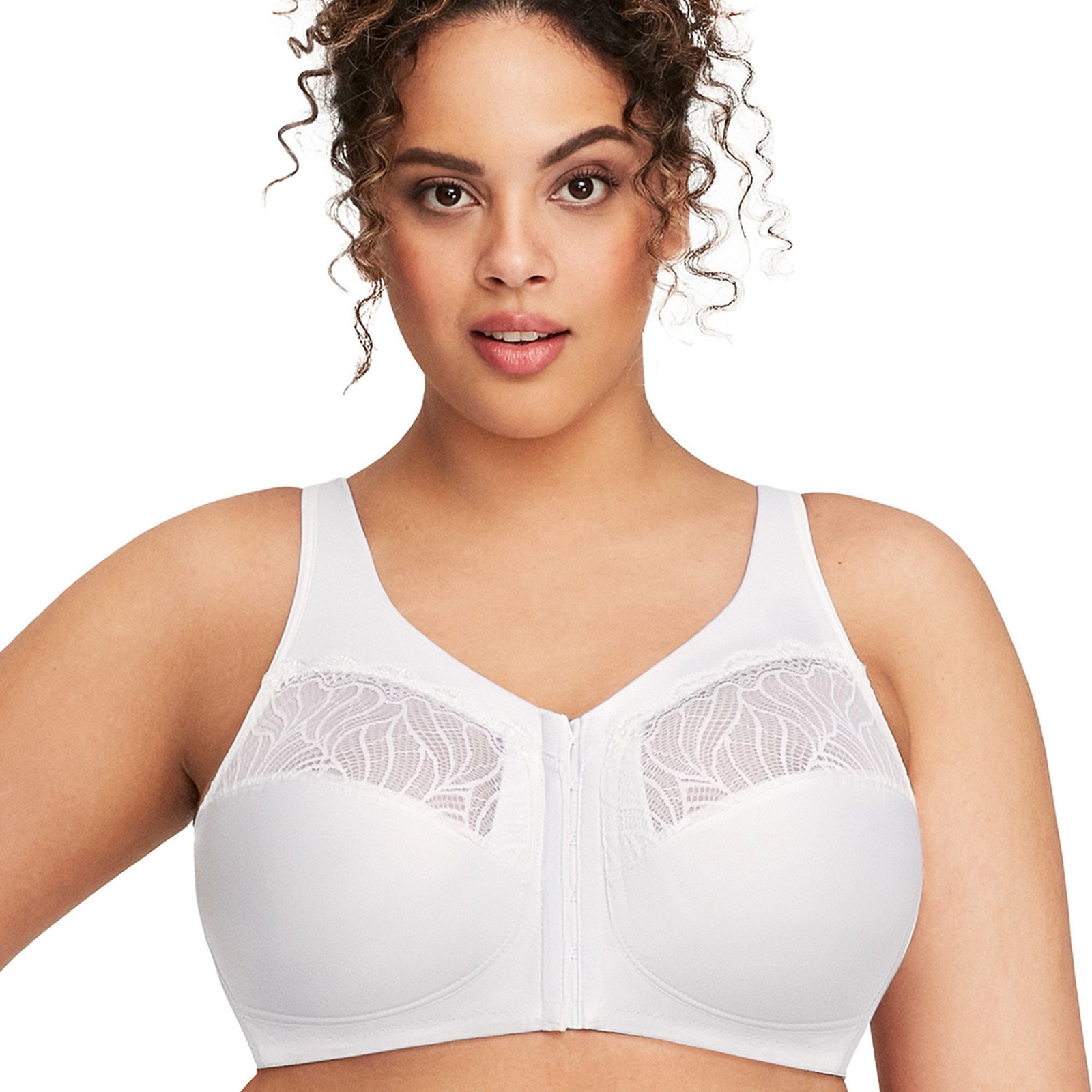 Glamorise Magic Lift Natural Shape Front Close Bra White Bras 50-D