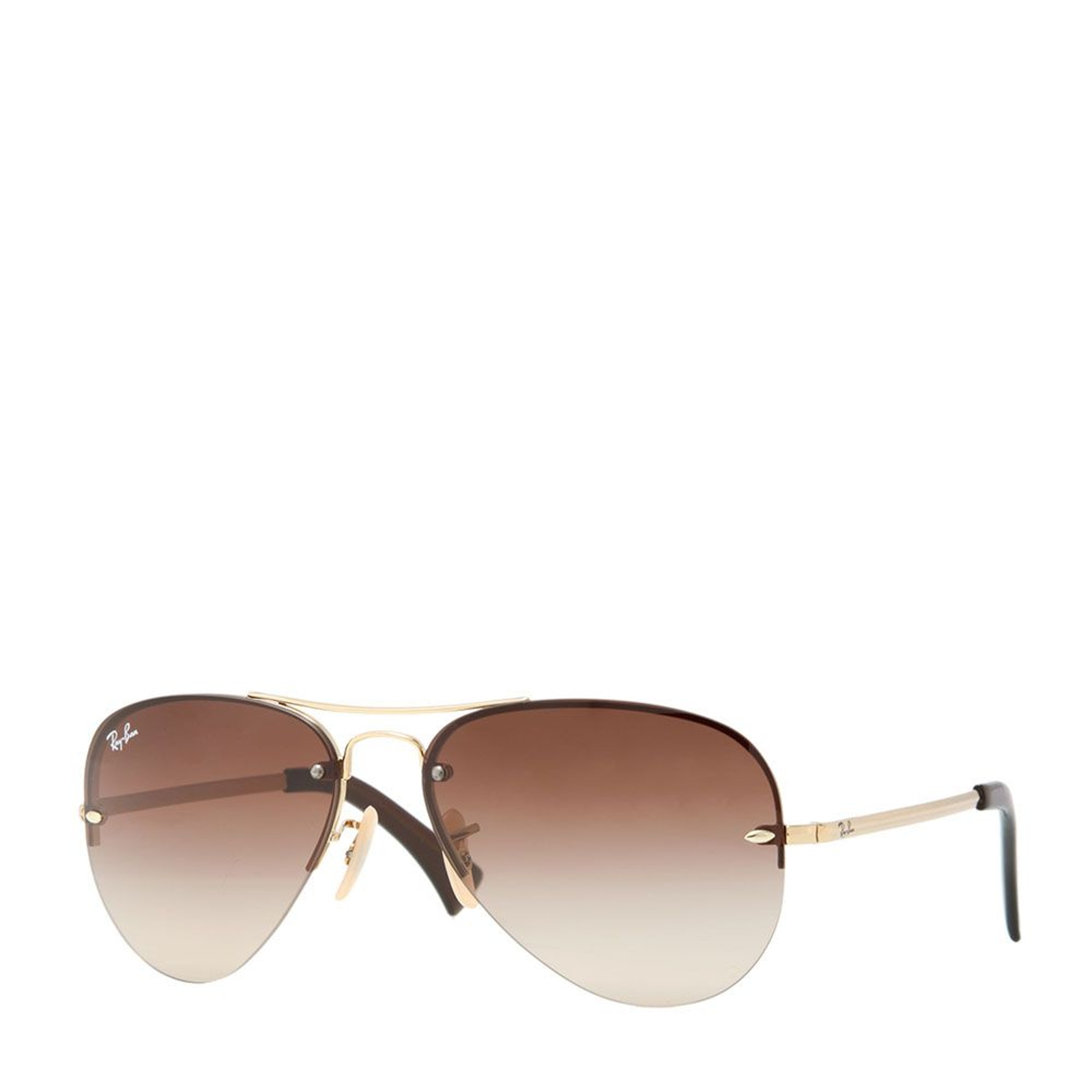 Ray-Ban Rimless Aviator Gold Sunglasses Gold Misc Accessories No Size