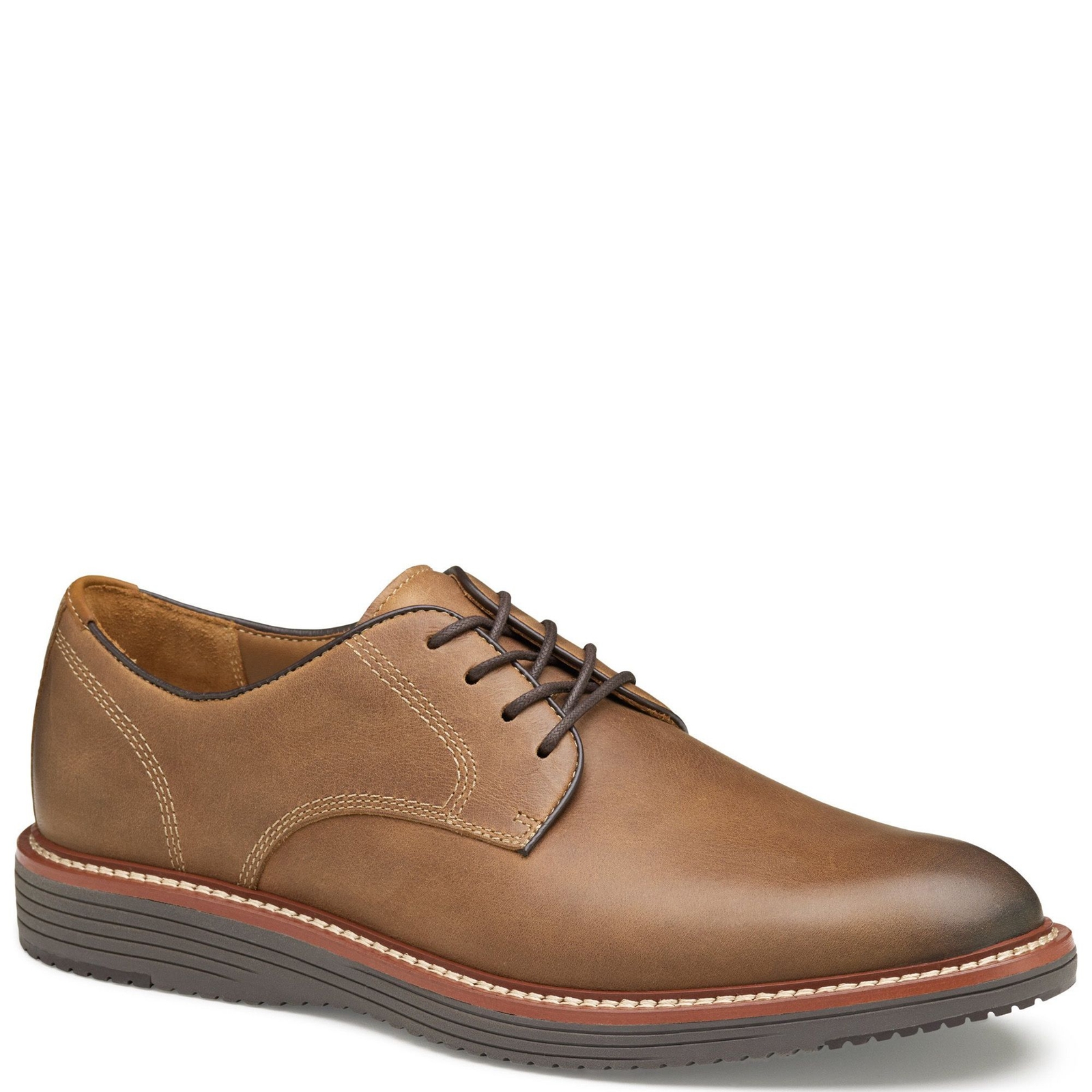 Johnston & Murphy Upton Plain Toe Men's Tan Oxford 10 M