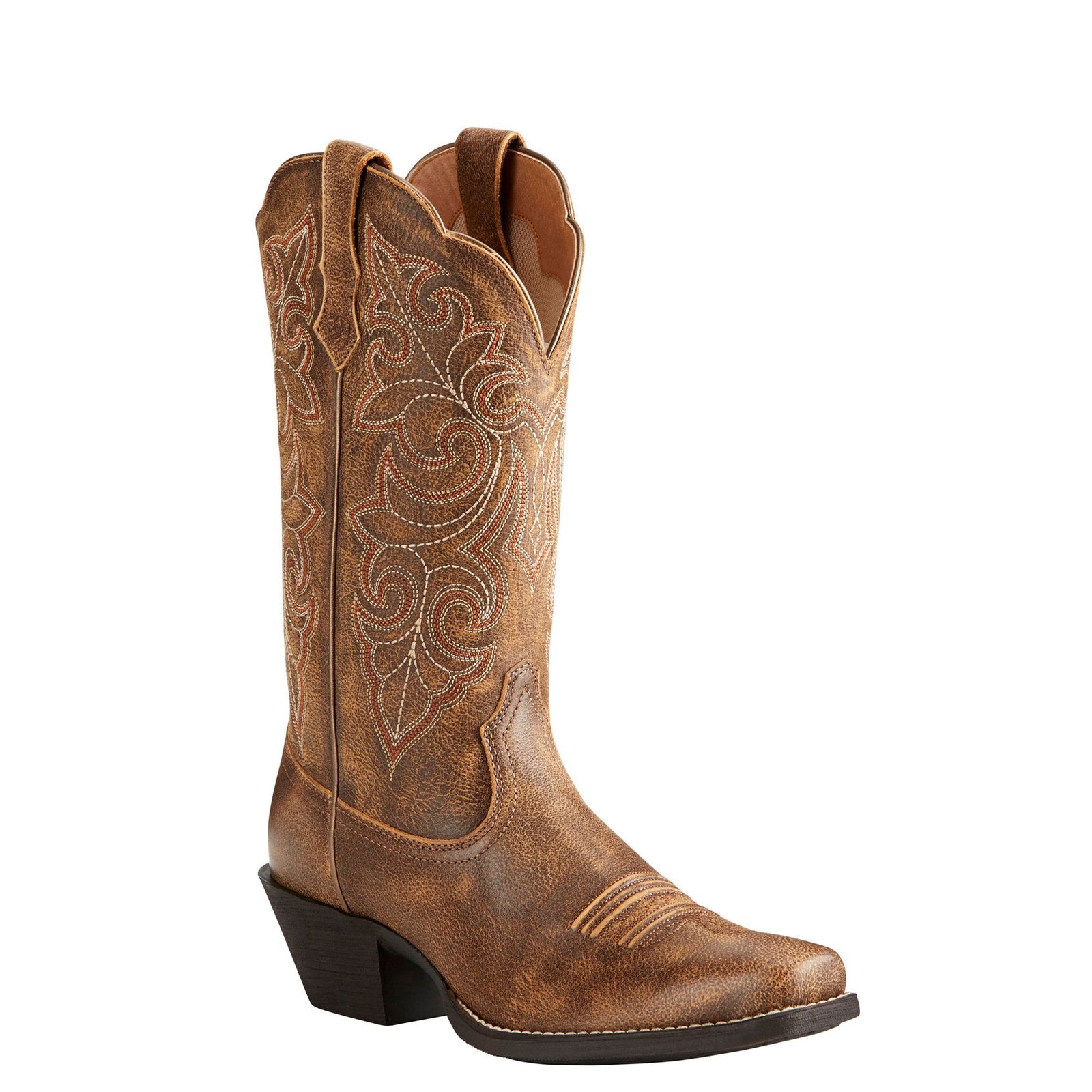 Women's Round Up Square Toe Cowgirl Boots in Vintage Bomber Full-Grain Leather, Size: 8 C / Wide by Ariat